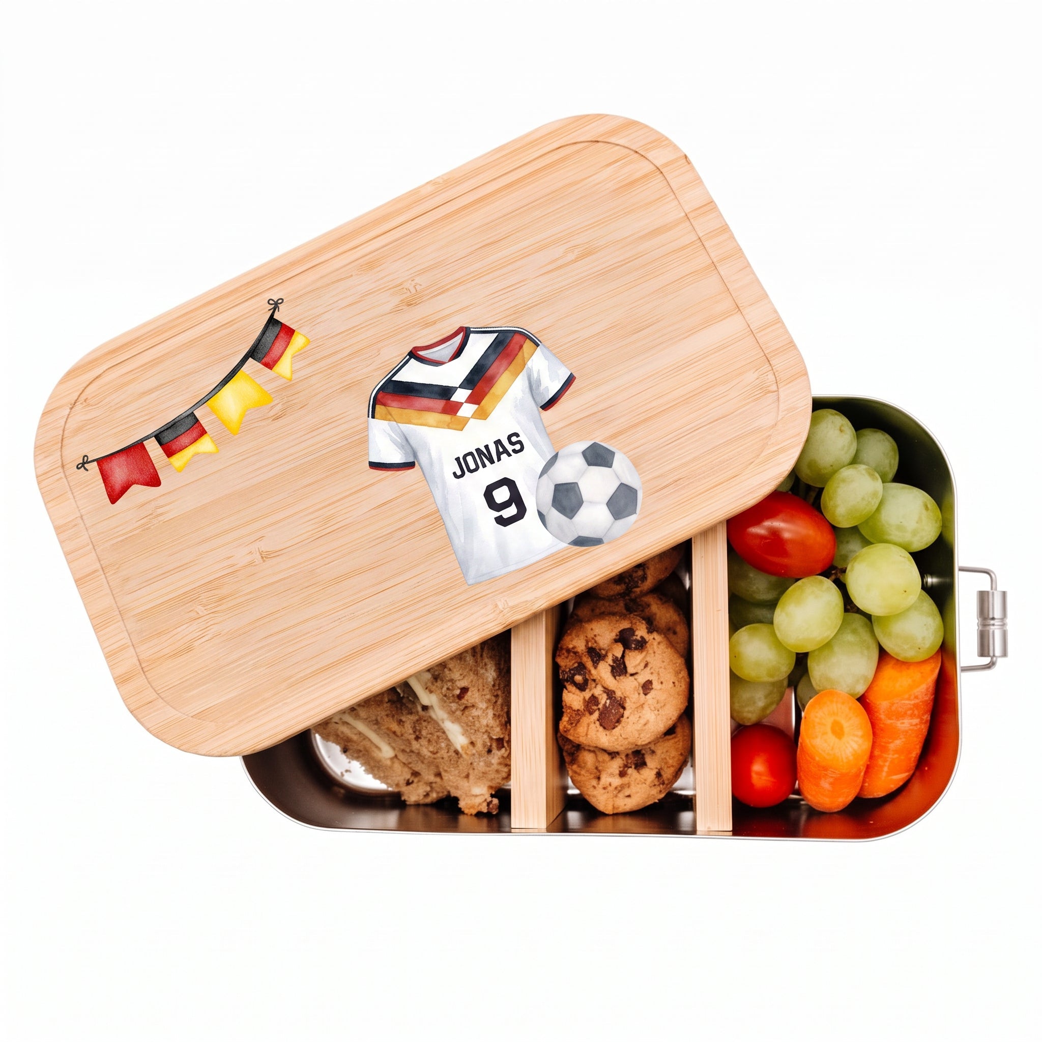 Brotdose Edelstahl personalisiert - WM Kollektion - wunderwunsch