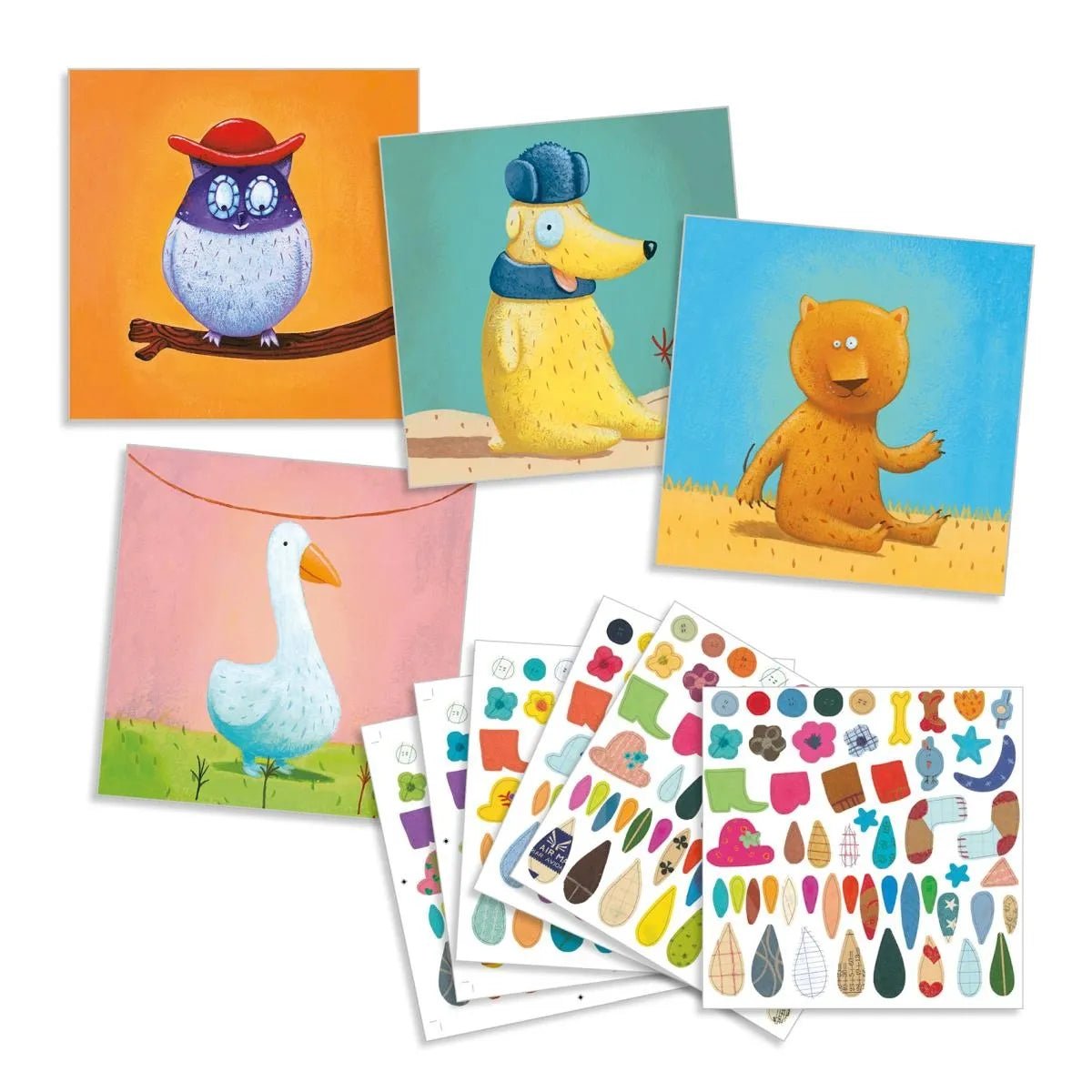 DJECO Stickerbild - Tiere - wunderwunsch