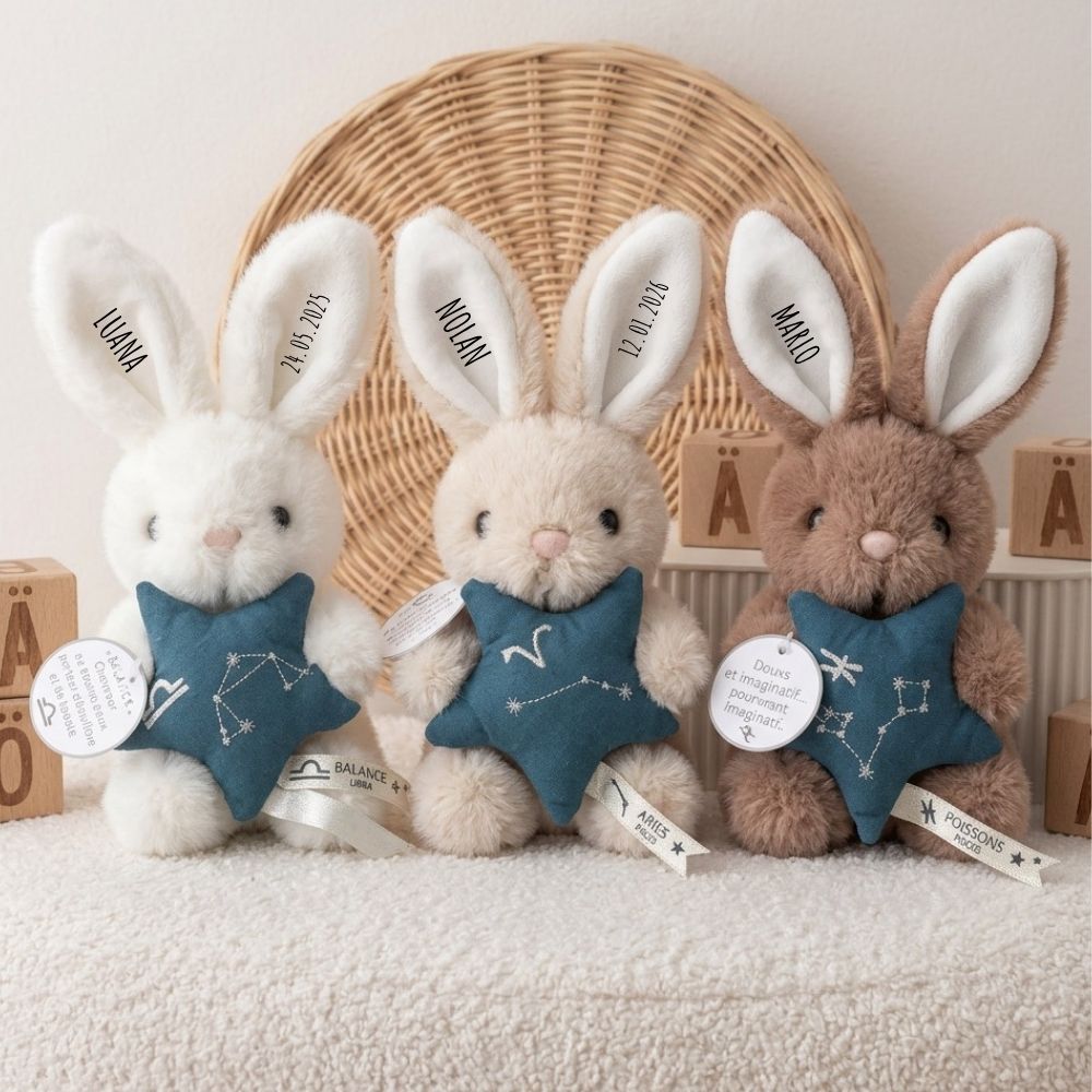 DOUDOU Sternzeichen Hase personalisiert - wunderwunsch