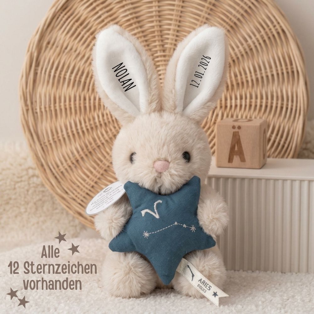 DOUDOU Sternzeichen Hase personalisiert - wunderwunsch