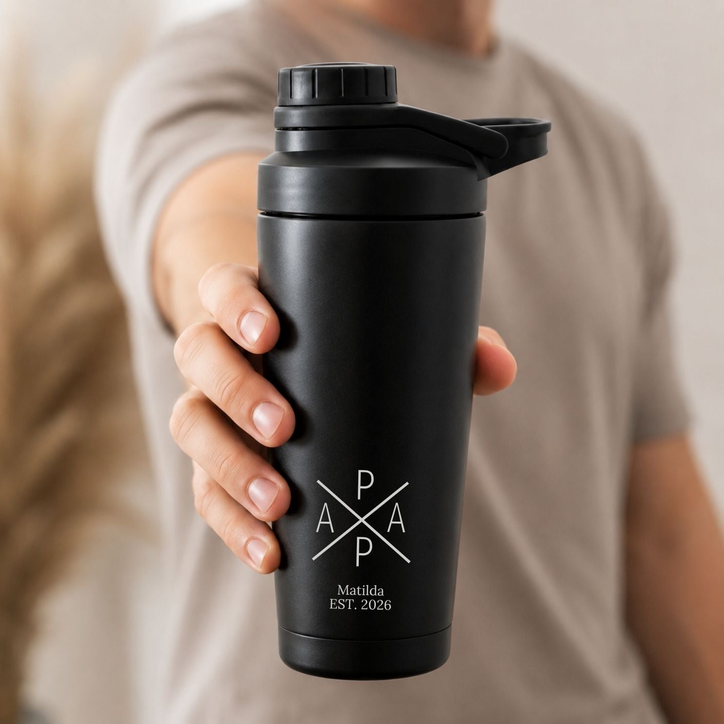 Edelstahl Shaker 700ml personalisiert - Mama/Papa - wunderwunsch
