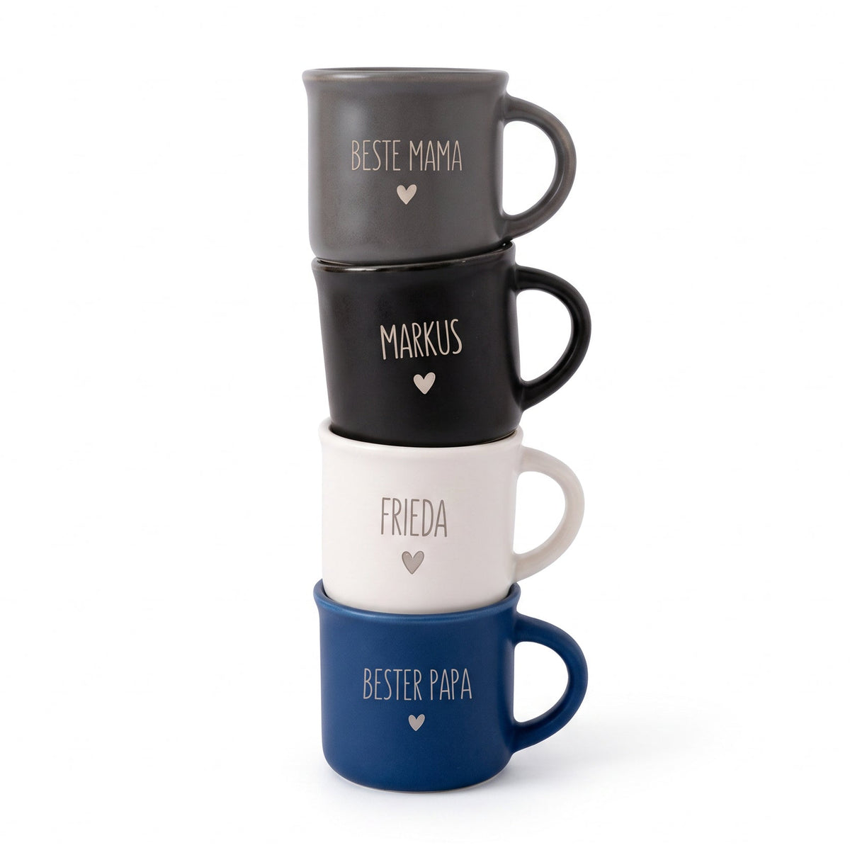Espresso Tasse Keramik - Name und Herz - wunderwunsch