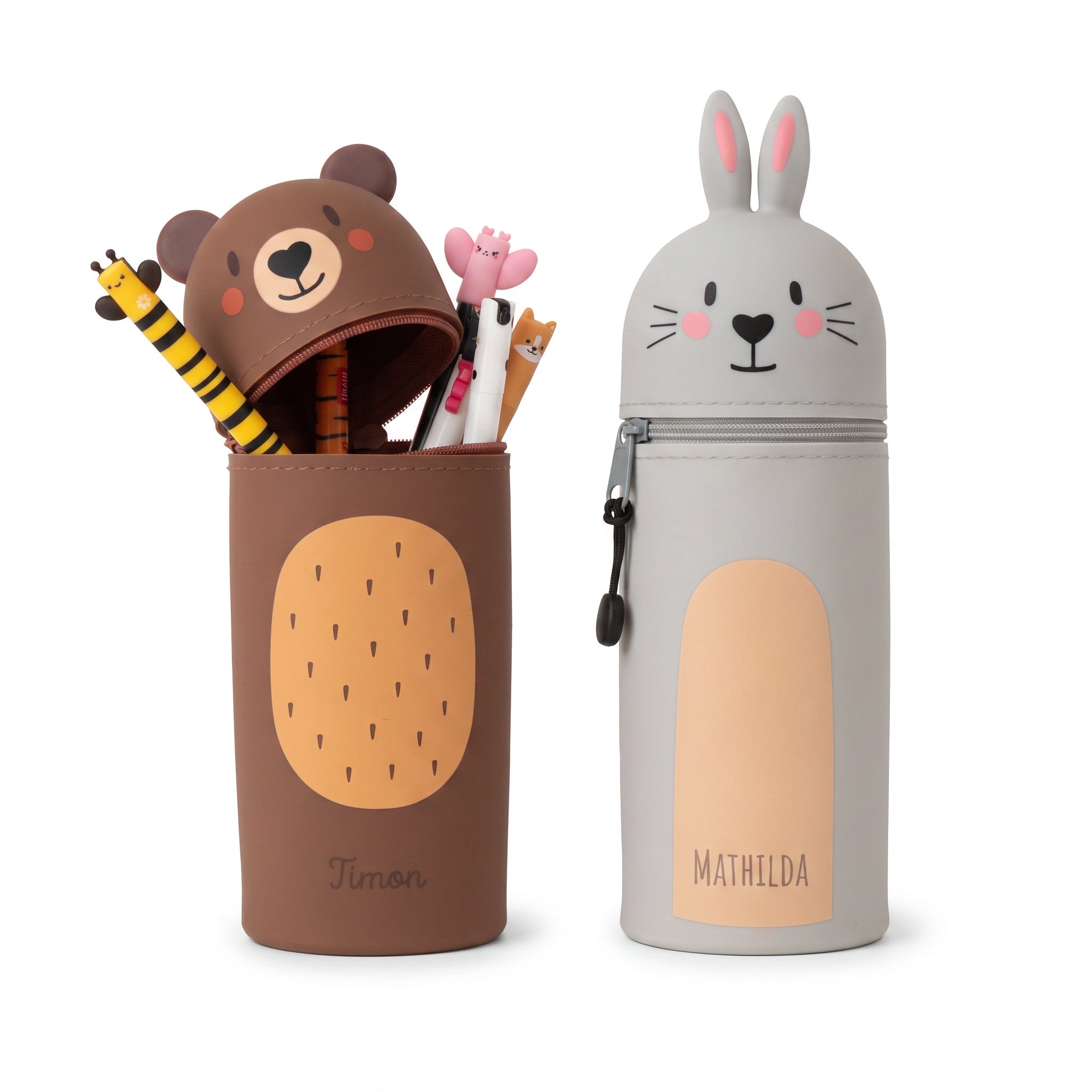 Federmäppchen personalisiert - Bär oder Hase - wunderwunsch