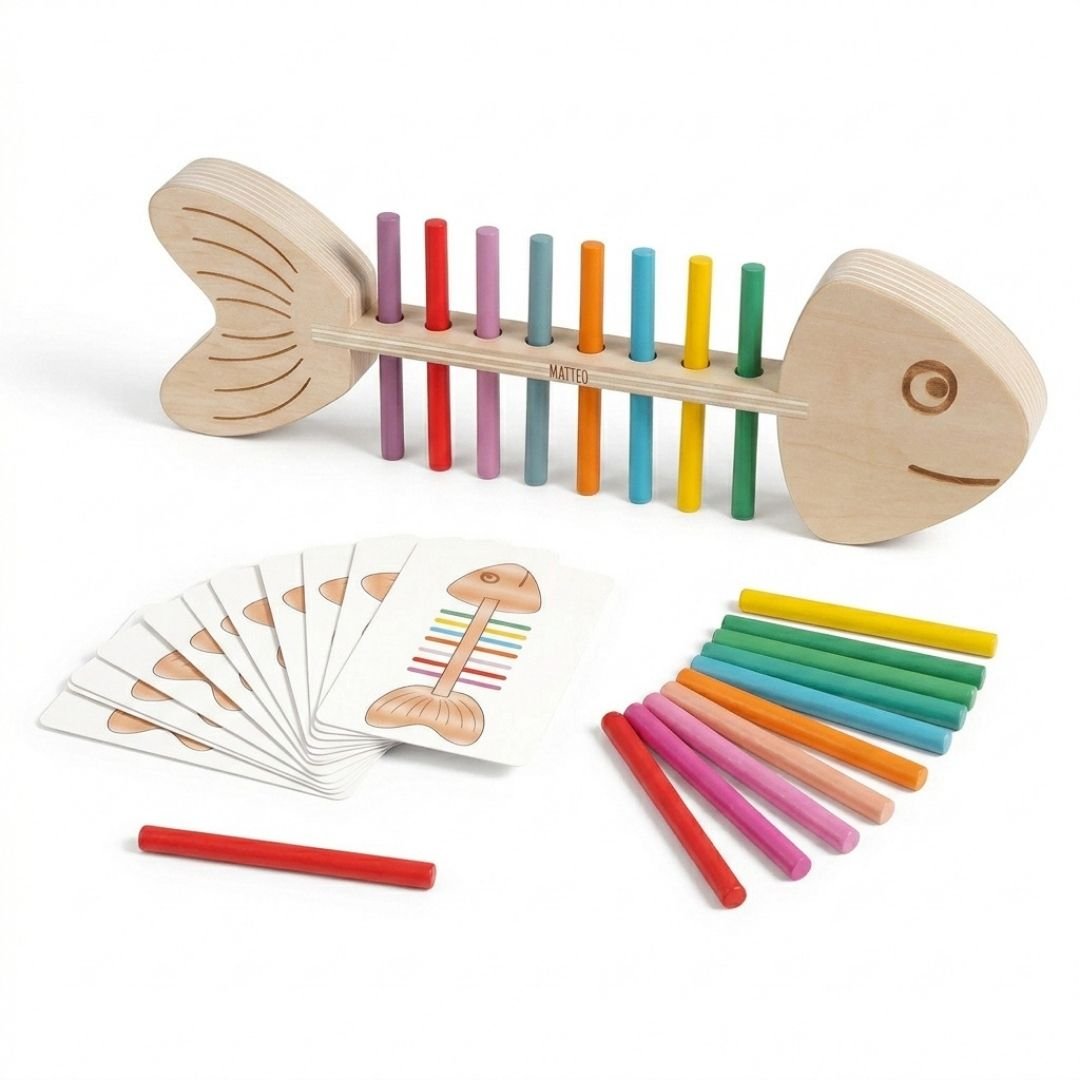 Fischpuzzle mit Farbsortierspiel personalisiert - wunderwunsch