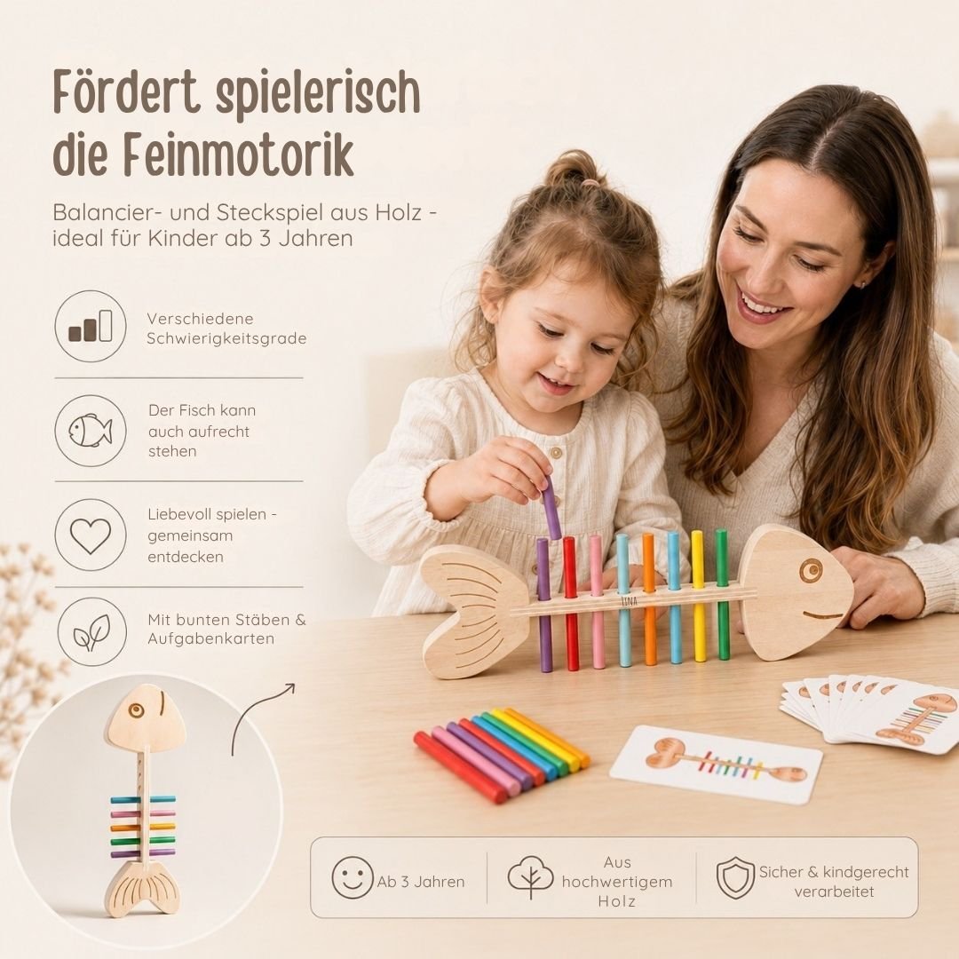 Fischpuzzle mit Farbsortierspiel personalisiert - wunderwunsch