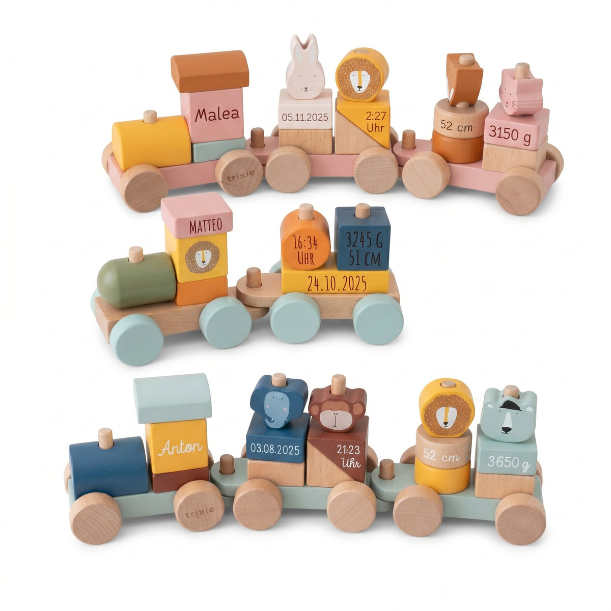 TRIXIE Holz Eisenbahn personalisiert
