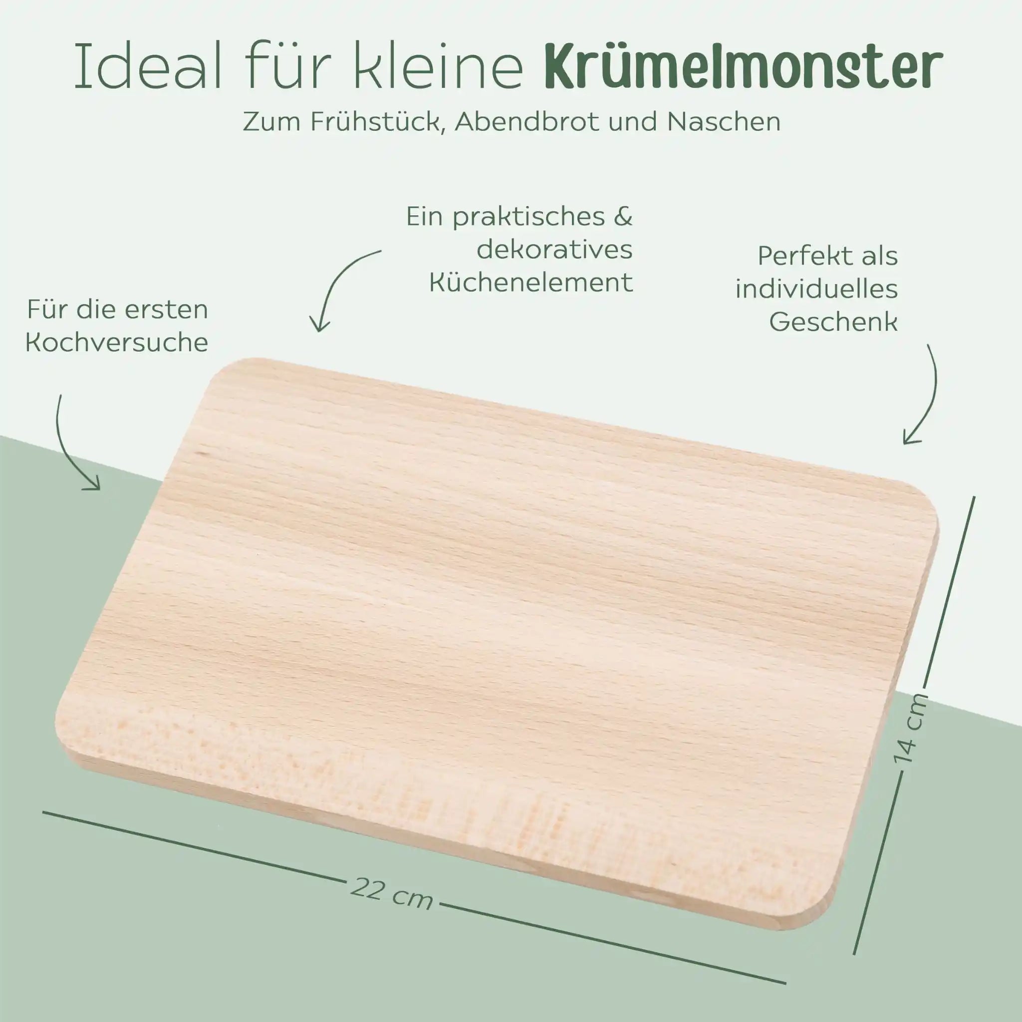 Frühstücksbrettchen personalisiert - Tier Ballon Gravur - wunderwunsch