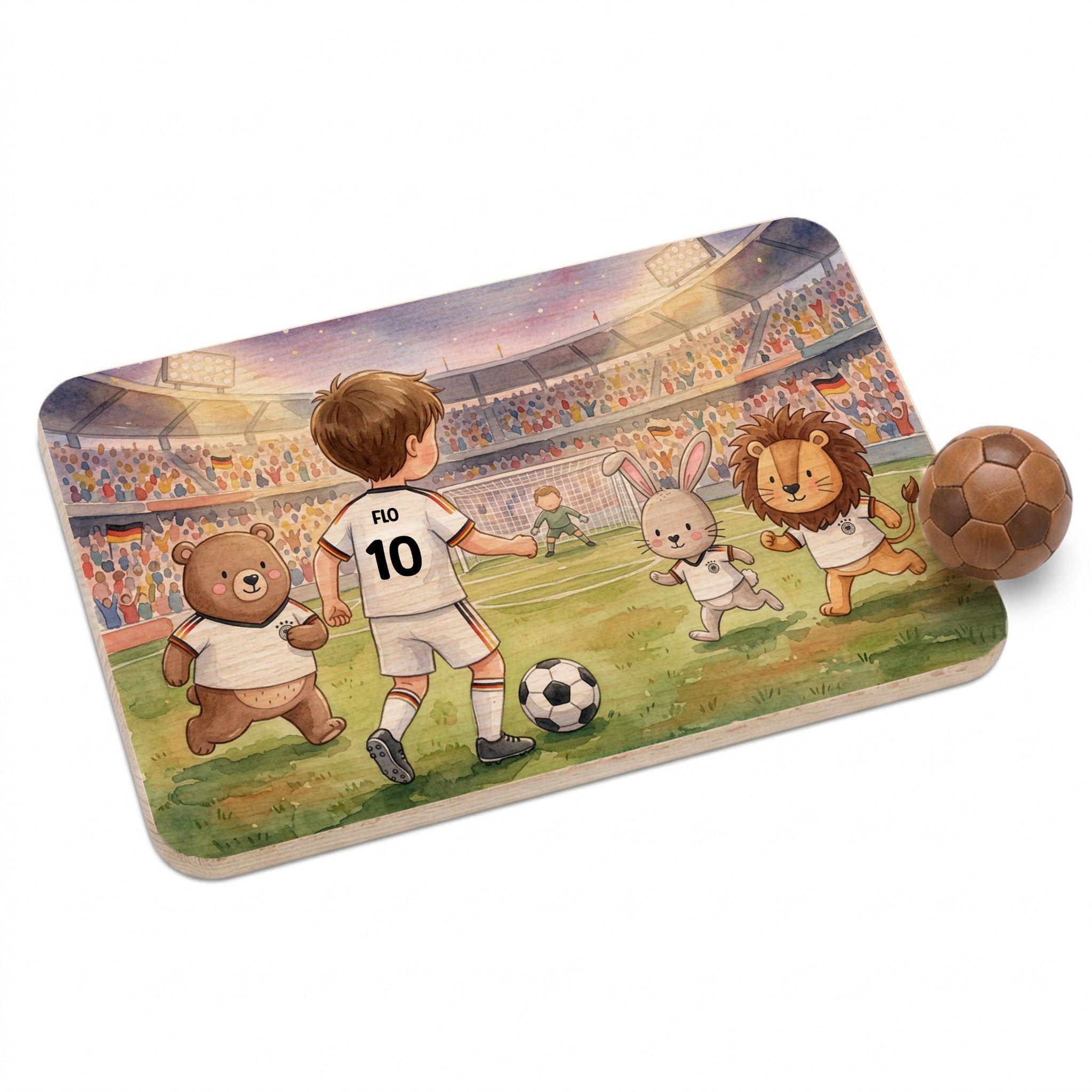 Frühstücksbrettchen personalisiert - WM-Kollektion - wunderwunsch