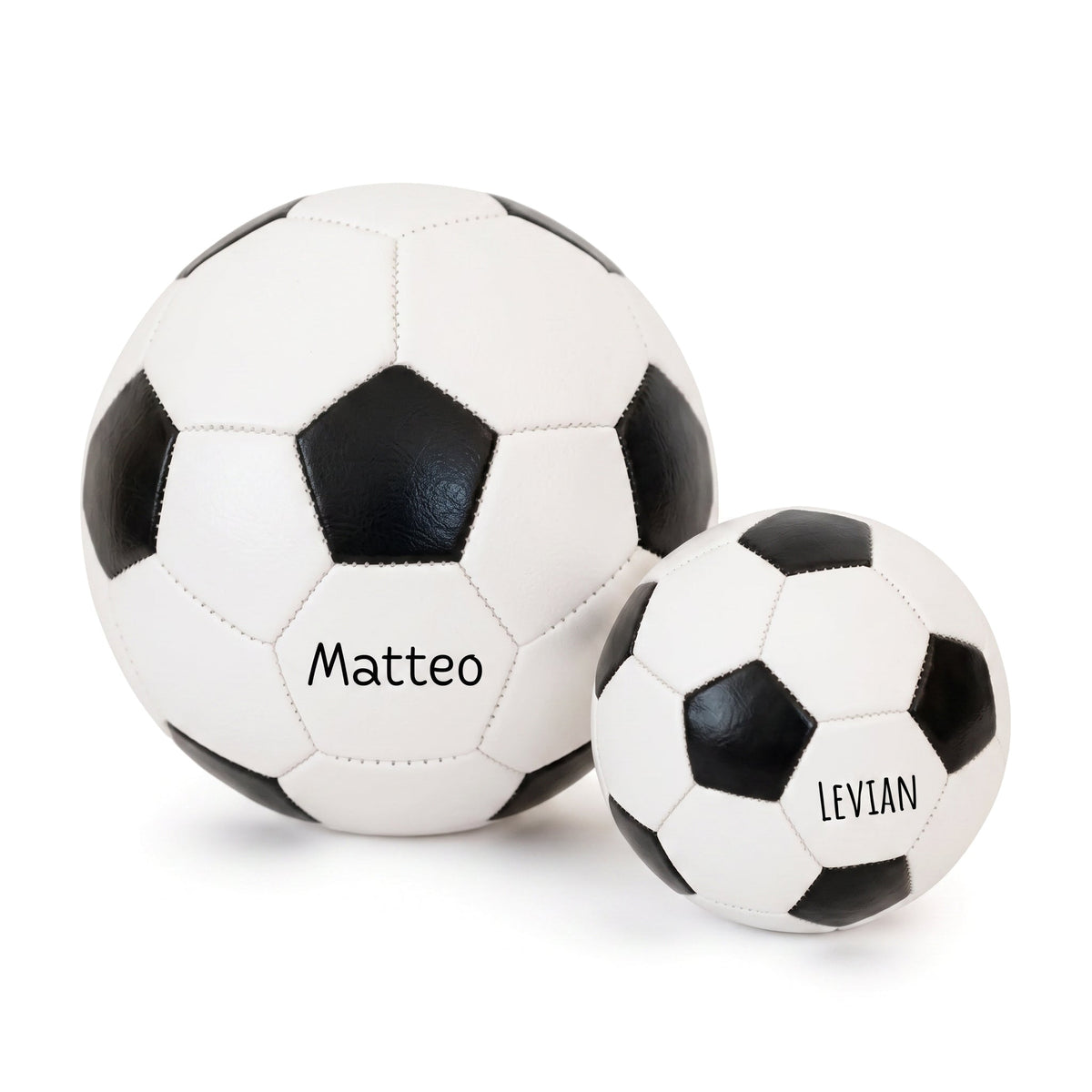 Fußball personalisiert - Schwarz-Weiß - wunderwunsch