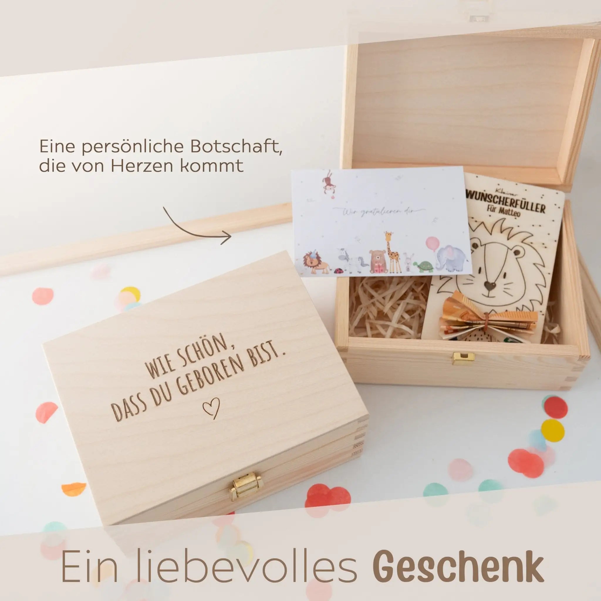 Geschenkbox Geburtstag - Wunscherfüller + Postkarte - wunderwunsch