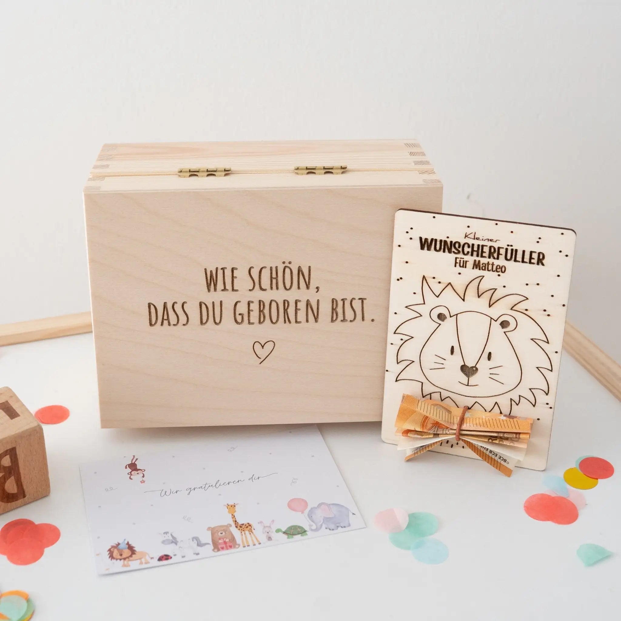 Geschenkbox Geburtstag - Wunscherfüller + Postkarte - wunderwunsch