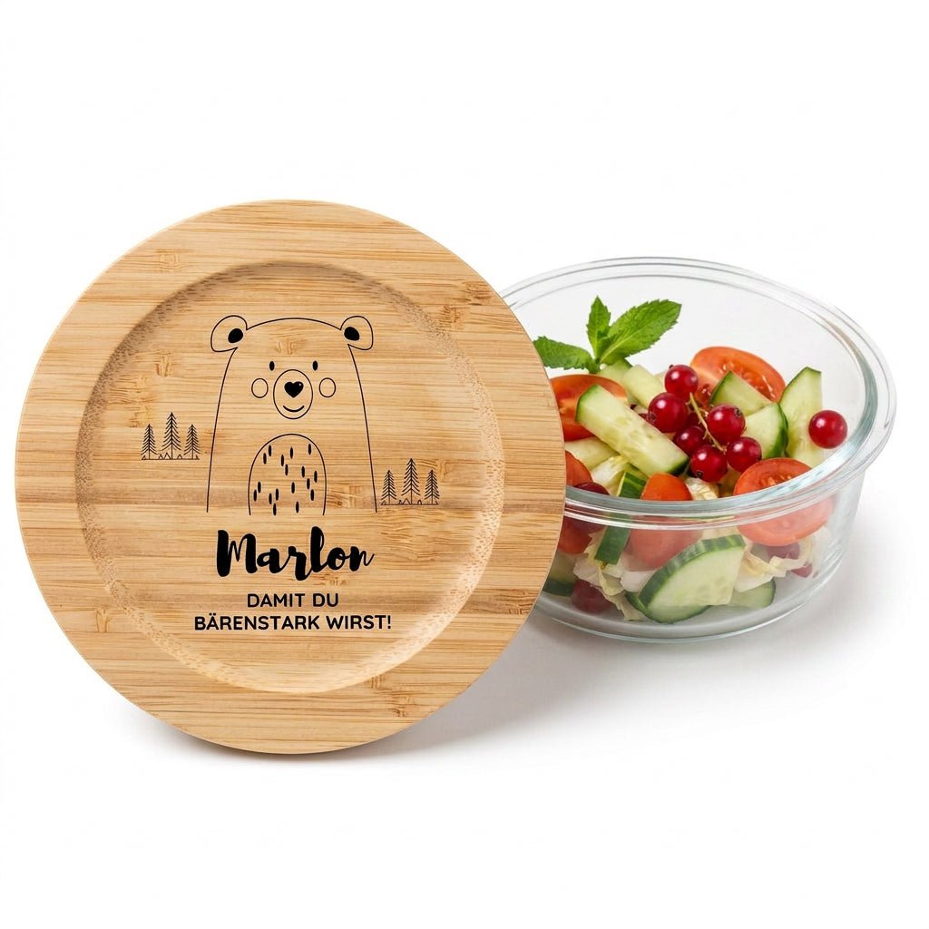 Glasdose personalisiert - Tier Bäume Gravur - wunderwunsch