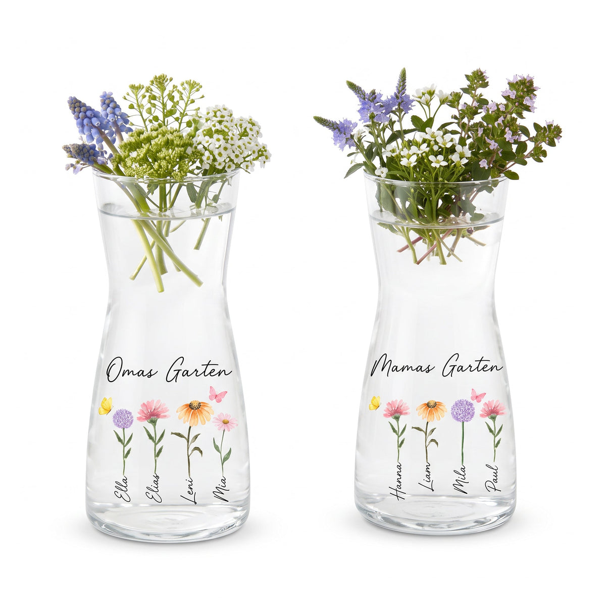 Glasvase - Garten personalisiert - wunderwunsch