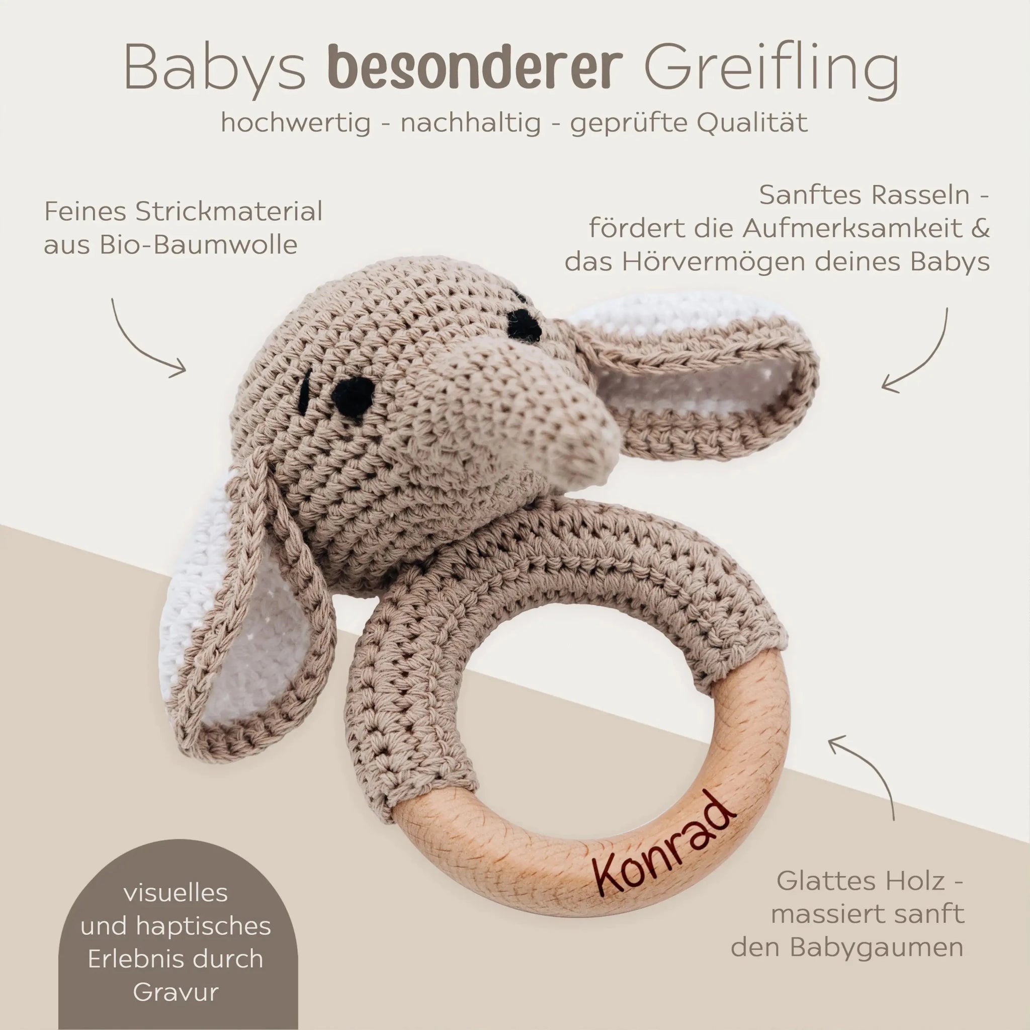 Greifling Elefant personalisiert - wunderwunsch