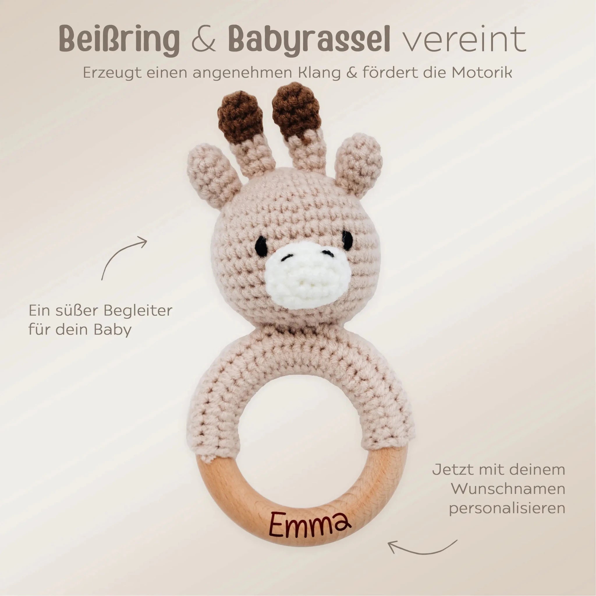 Greifling Giraffe personalisiert - wunderwunsch