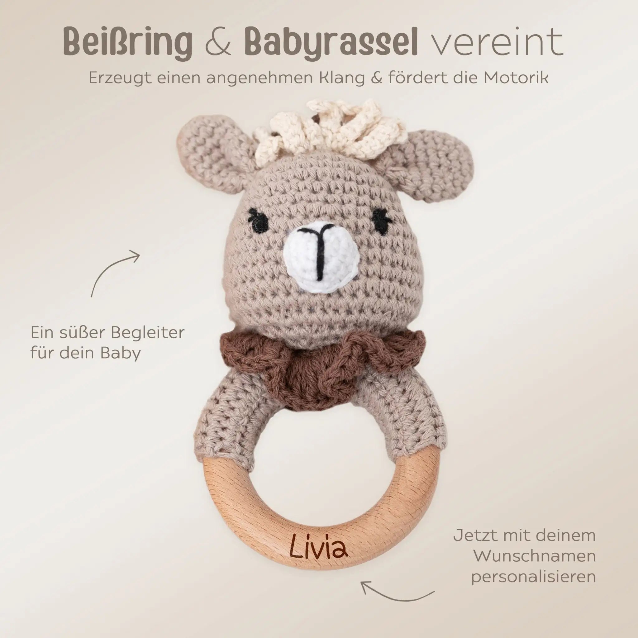 Greifling Kuh personalisiert - wunderwunsch