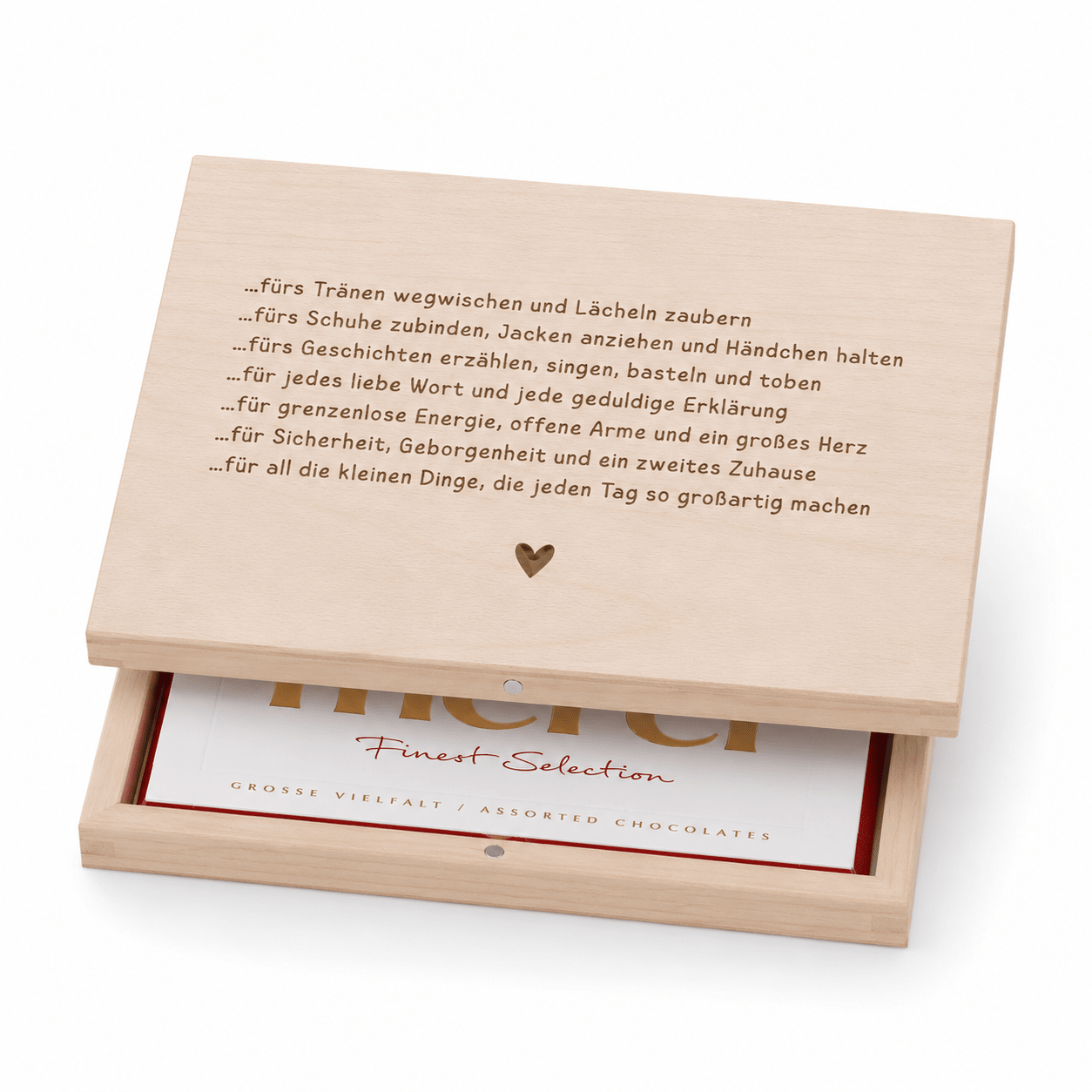 Holzbox Merci - Abschiedsgeschenk Erzieher/in - wunderwunsch
