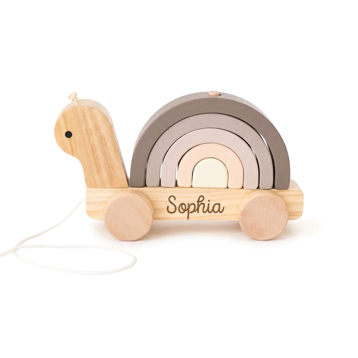 JABADABADO Nachziehtier & Stapelspiel Schnecke personalisierbar - wunderwunsch