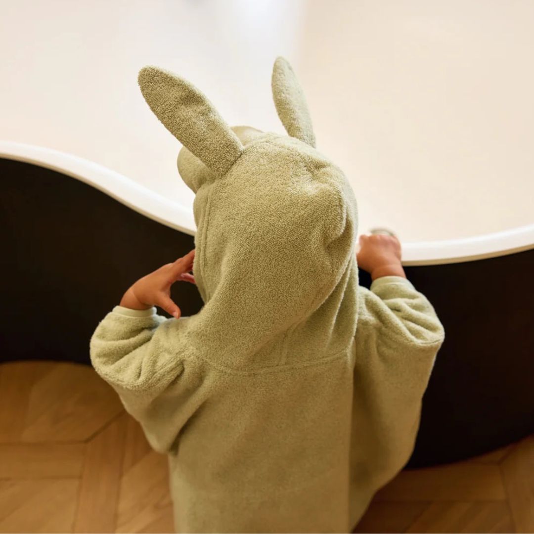 JOLLEIN Baby Badeponcho Frottee mit Ohren personalisiert - wunderwunsch
