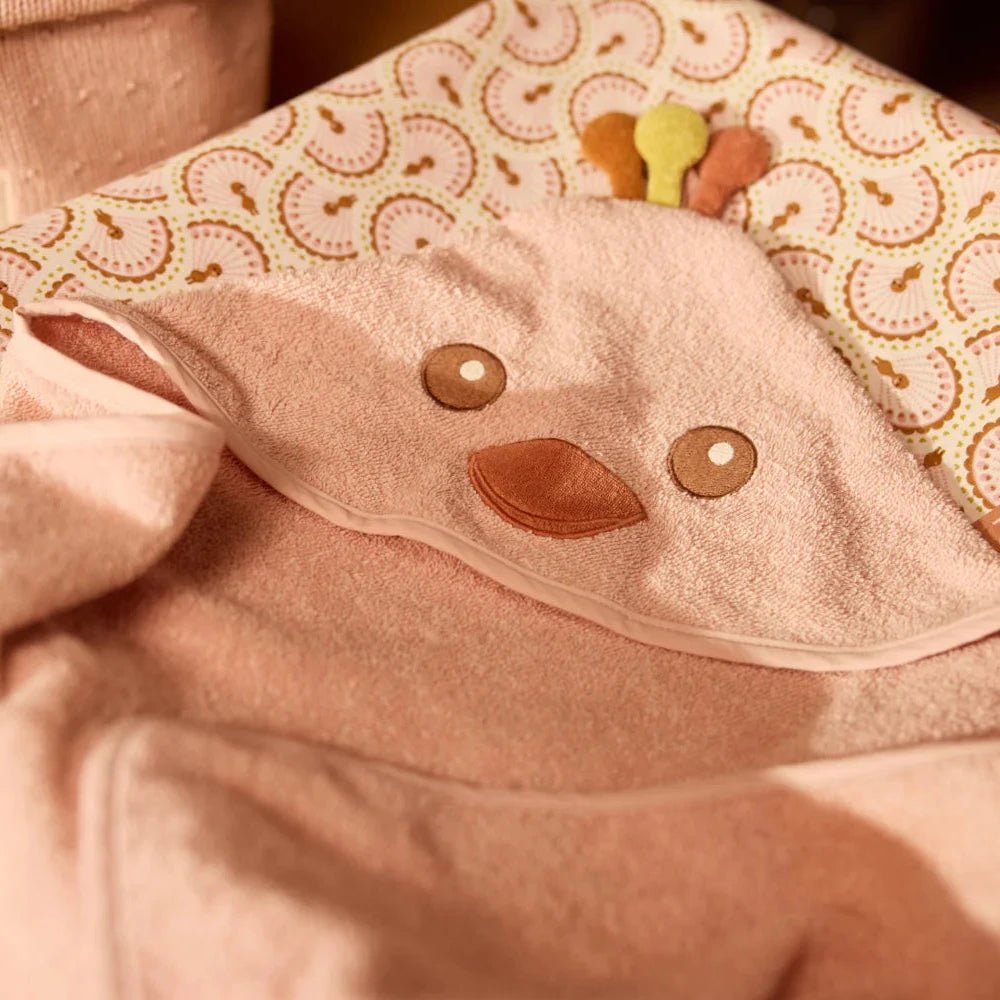 JOLLEIN Baby Kapuzenhandtuch Frottee personalisiert - Hippo, Schaf, Strauß - wunderwunsch
