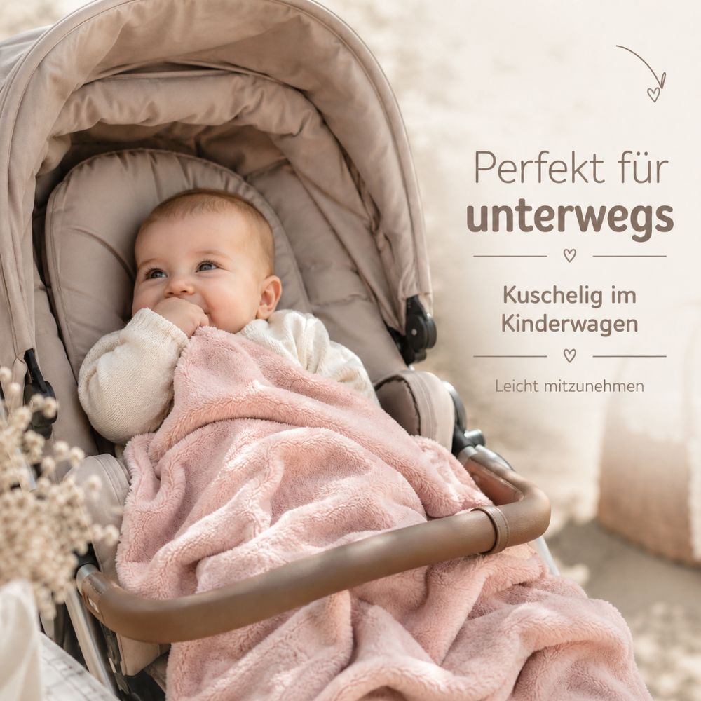 JOLLEIN Baby Kuscheldecke Sherpa/Jersey personalisiert - wunderwunsch