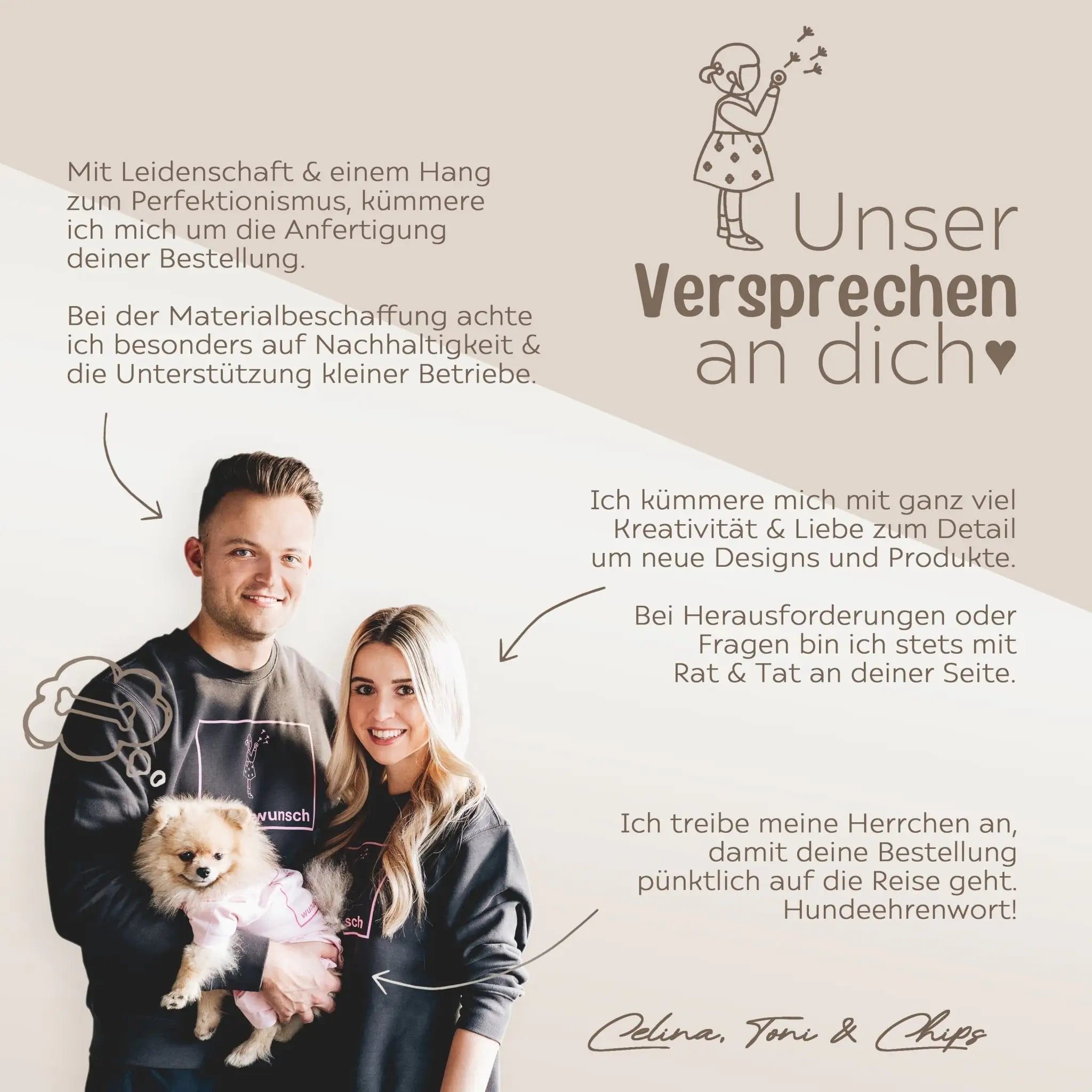 JOLLEIN Baby Strickdecke personalisiert - nougat oder biscuit - wunderwunsch