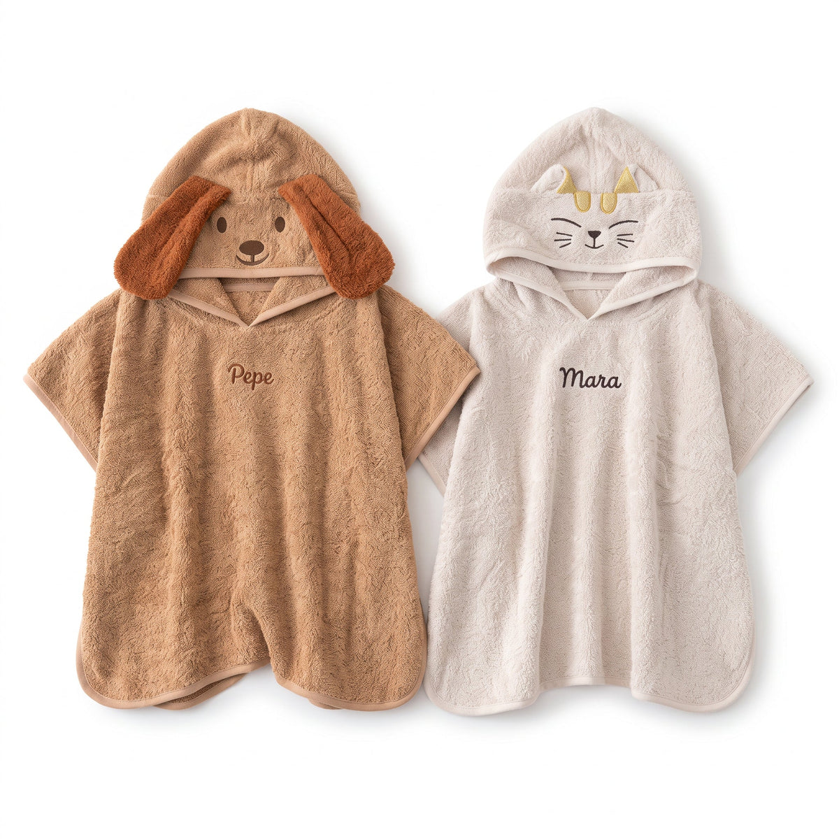 JOLLEIN Badeponcho personalisiert - Katze oder Hund - wunderwunsch