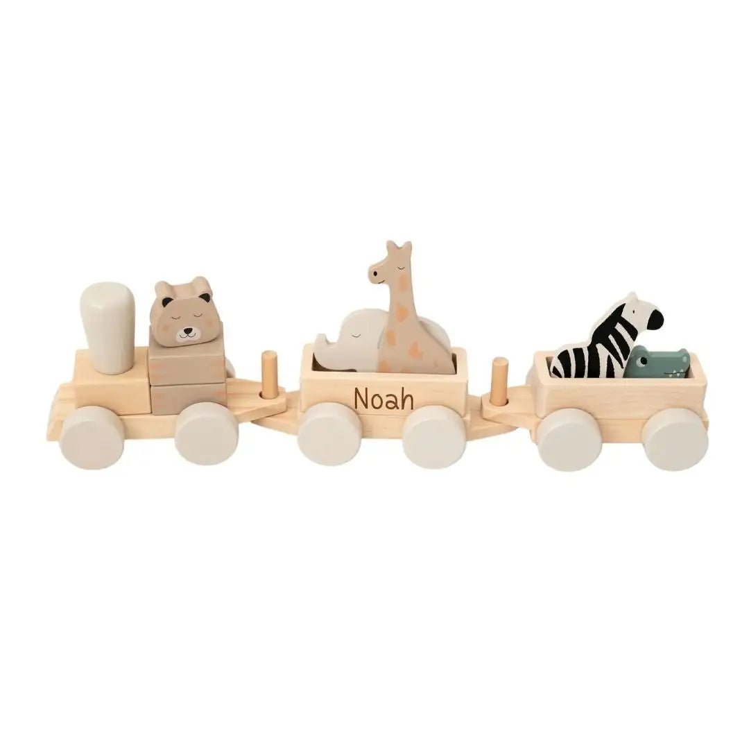 JOLLEIN Holz Eisenbahn Dschungel personalisierbar - wunderwunsch