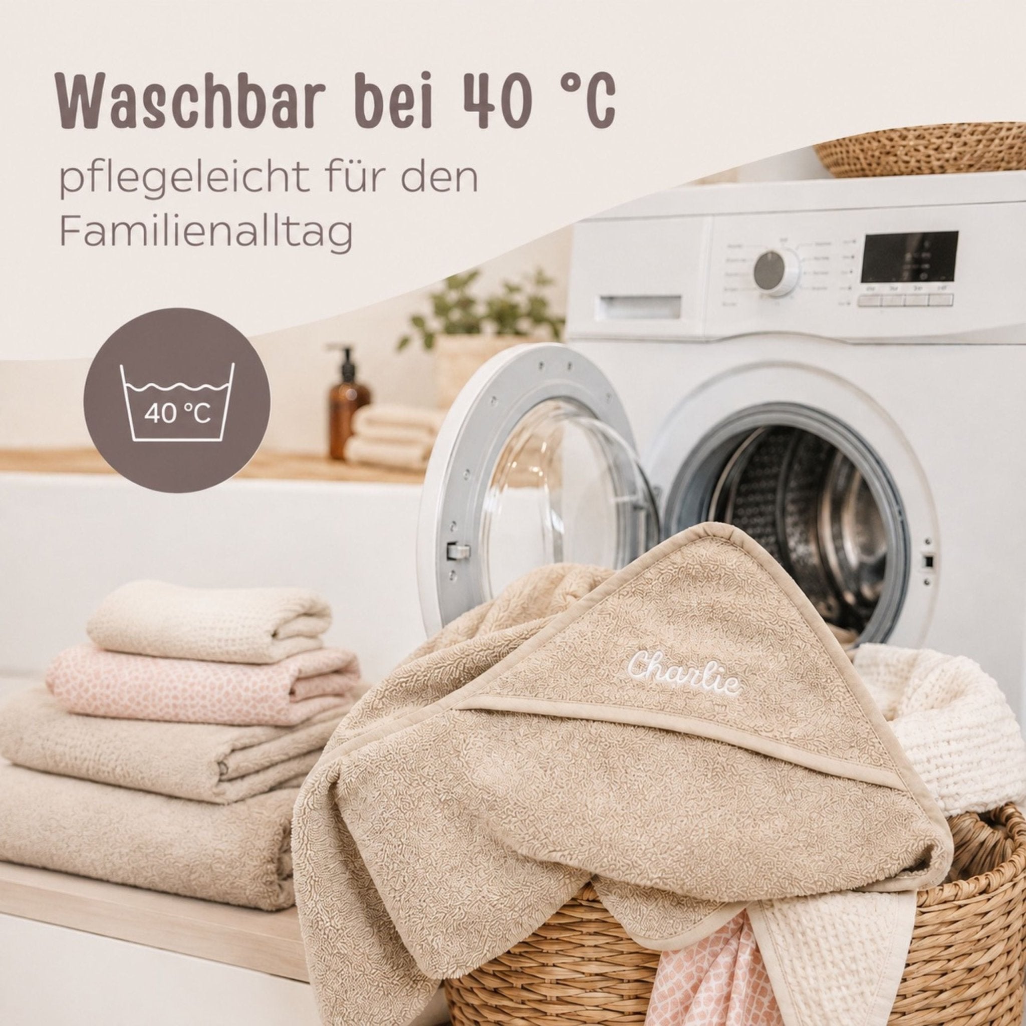 JOLLEIN Kapuzenhandtuch Frottee personalisiert - wunderwunsch