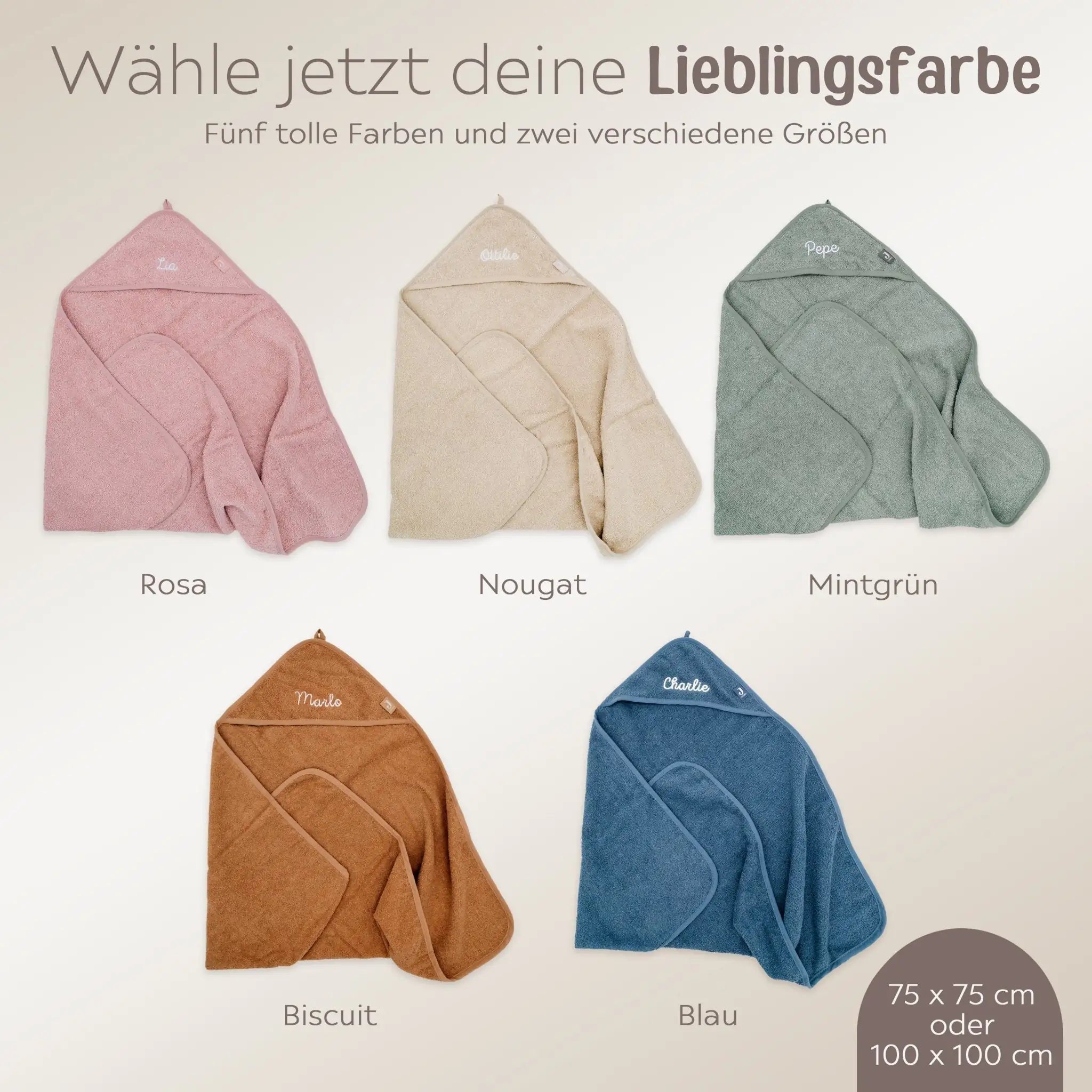 JOLLEIN Kapuzenhandtuch Frottee - wunderwunsch