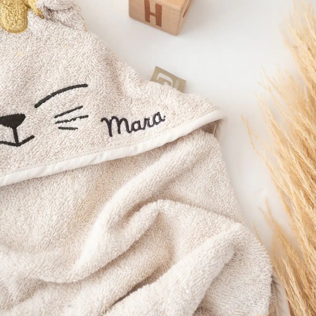 JOLLEIN Kapuzenhandtuch Katze oder Hund personalisierbar - wunderwunsch