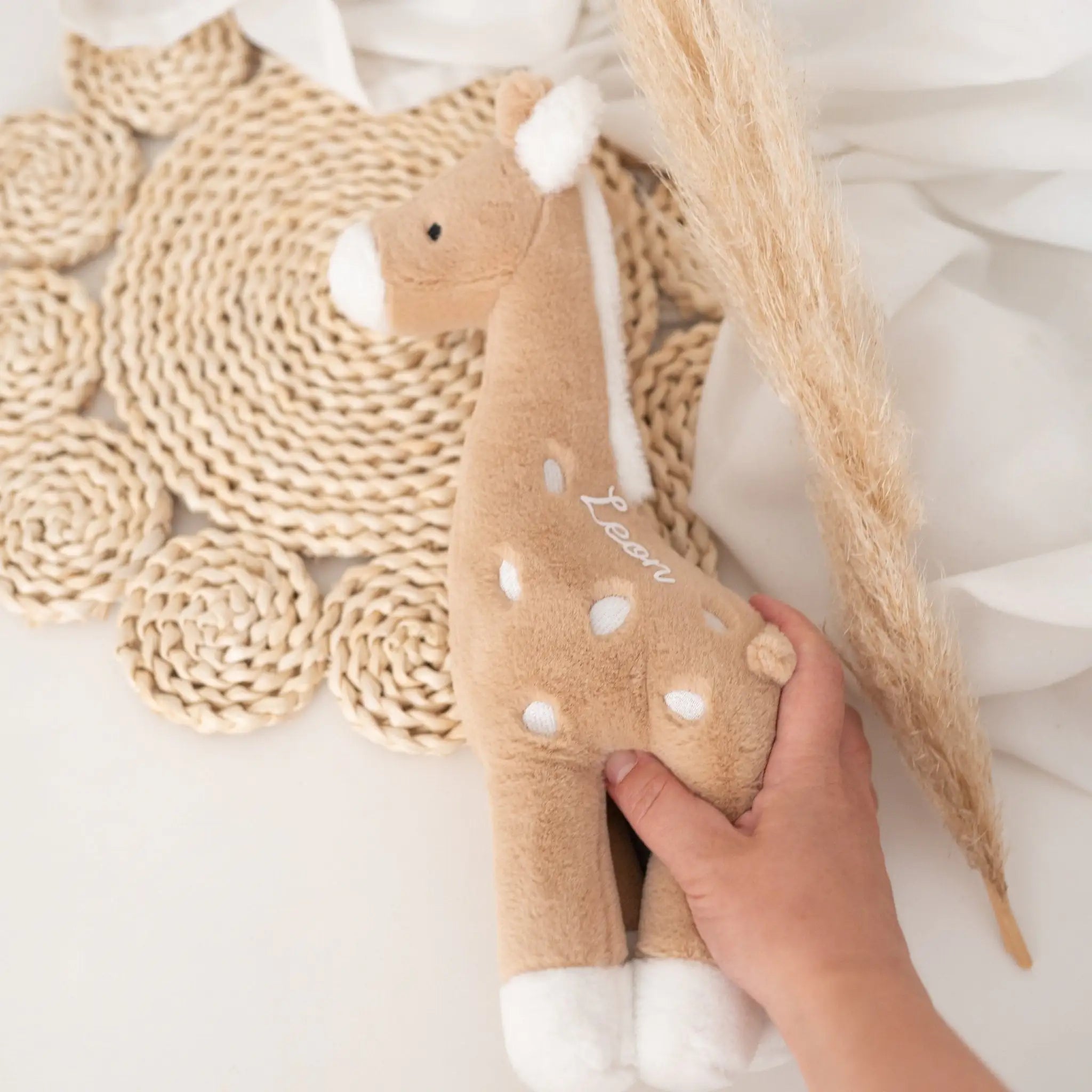 JOLLEIN Kuscheltier Giraffe personalisierbar - wunderwunsch