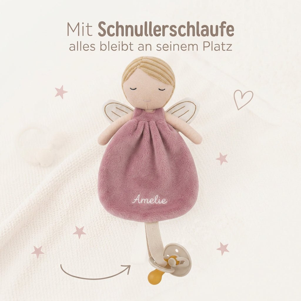 JOLLEIN Schmusetuch personalisiert - Fee blond - wunderwunsch