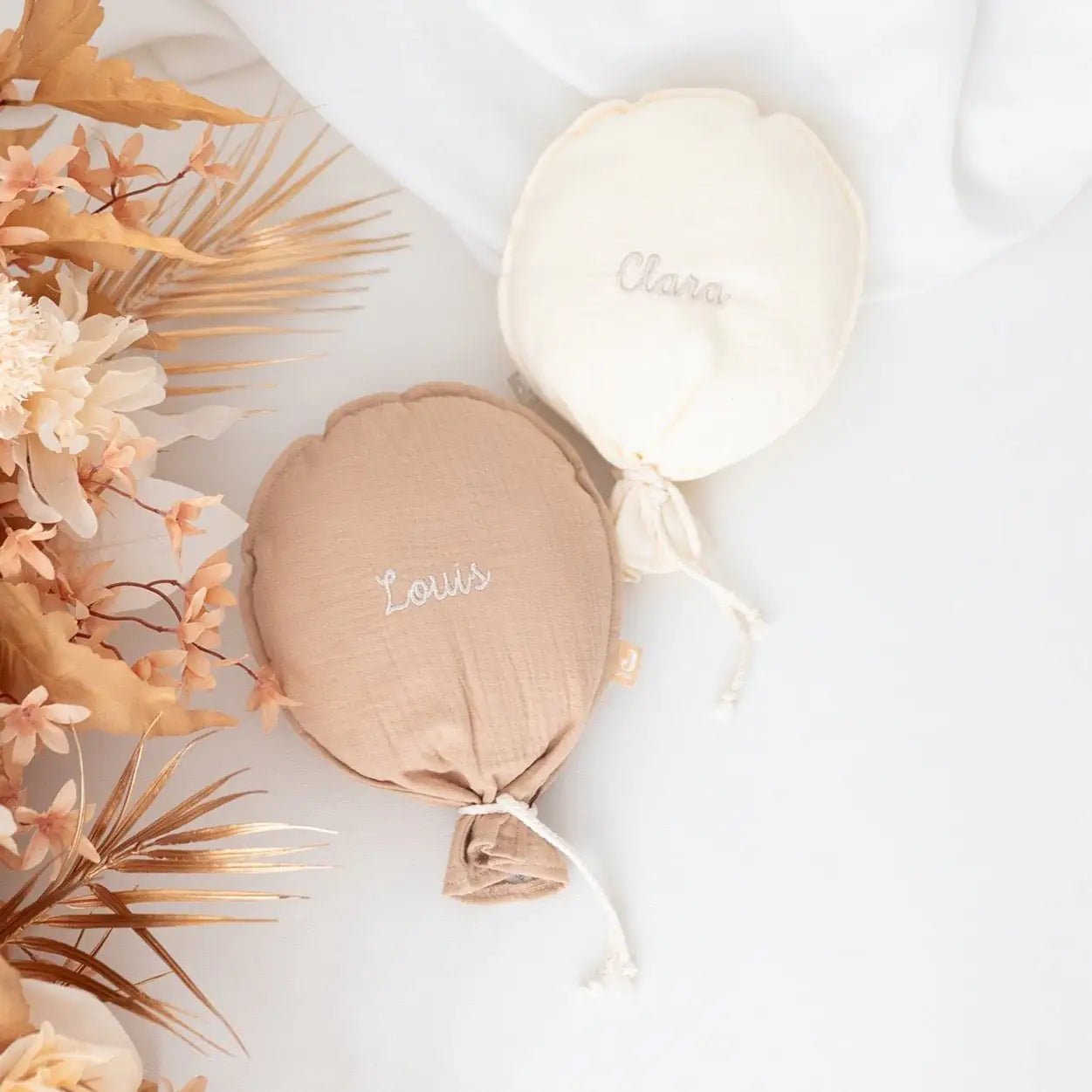 JOLLEIN Stoffballon Kinderzimmer - creme und braun - wunderwunsch