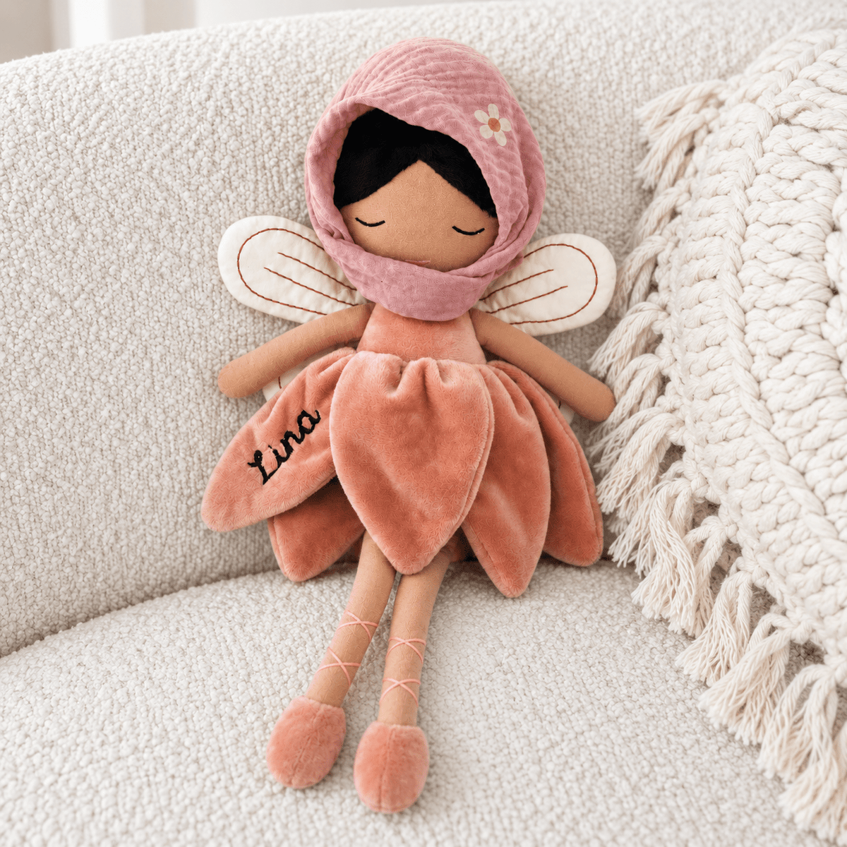 JOLLEIN Stoffpuppe Fee personalisiert - wunderwunsch