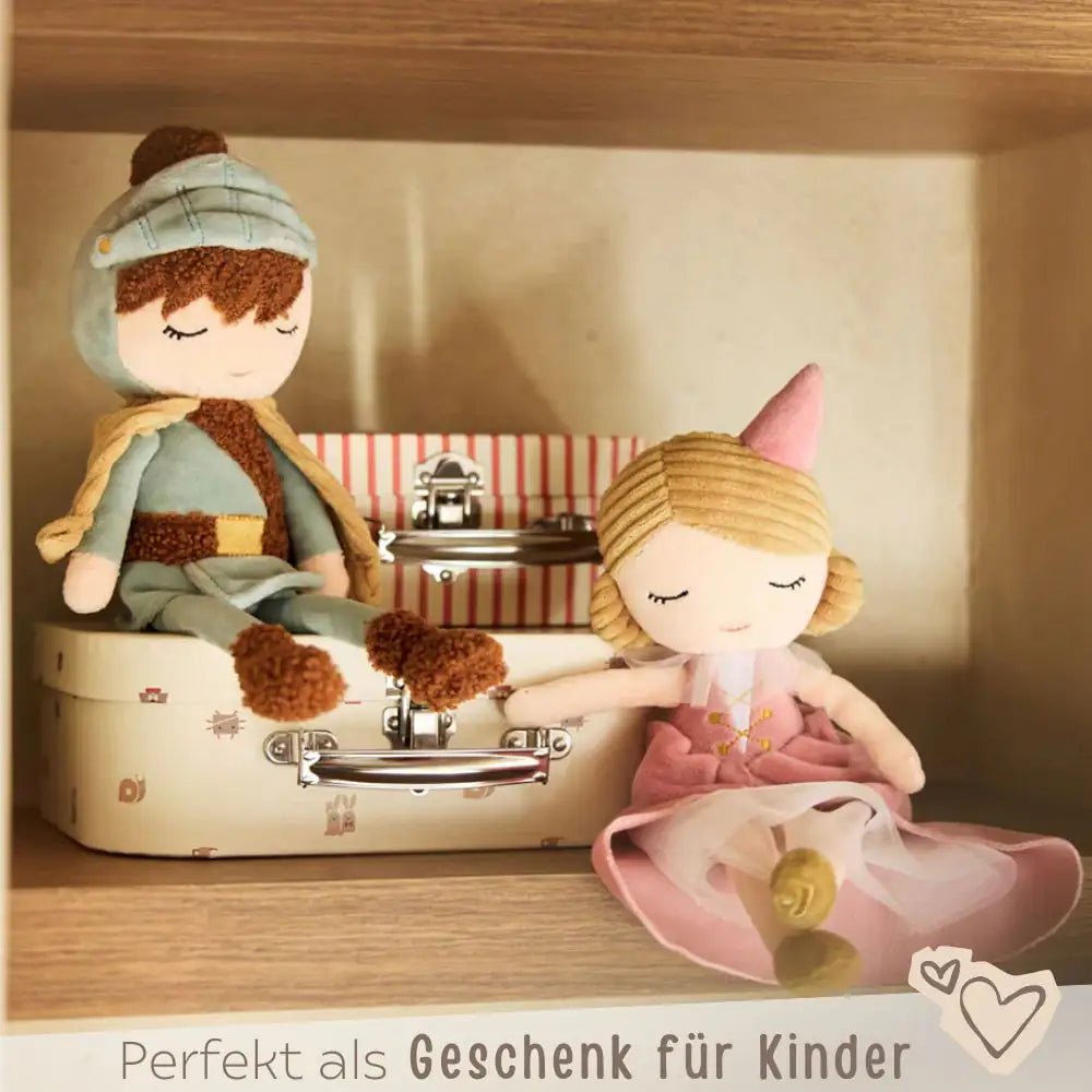 JOLLEIN Stoffpuppe personalisiert - Prinzessin oder Ritter - wunderwunsch