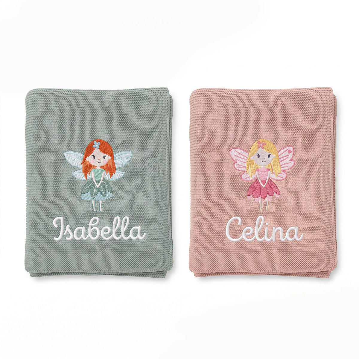 JOLLEIN Strickdecke personalisiert - Wunderwunsch-Fee - wunderwunsch