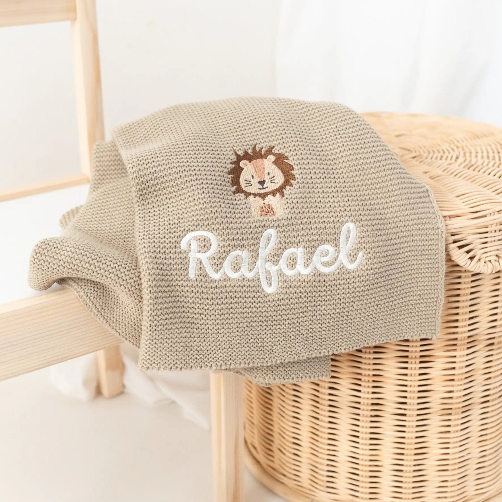 JOLLEIN Strickdecke personalisiert - Wunderwunsch - Tier - wunderwunsch
