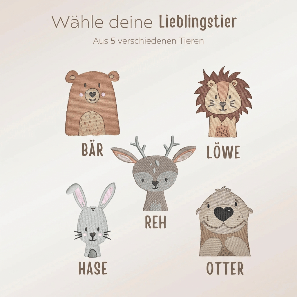 JOLLEIN Strickdecke personalisiert - Wunderwunsch - Tier - wunderwunsch