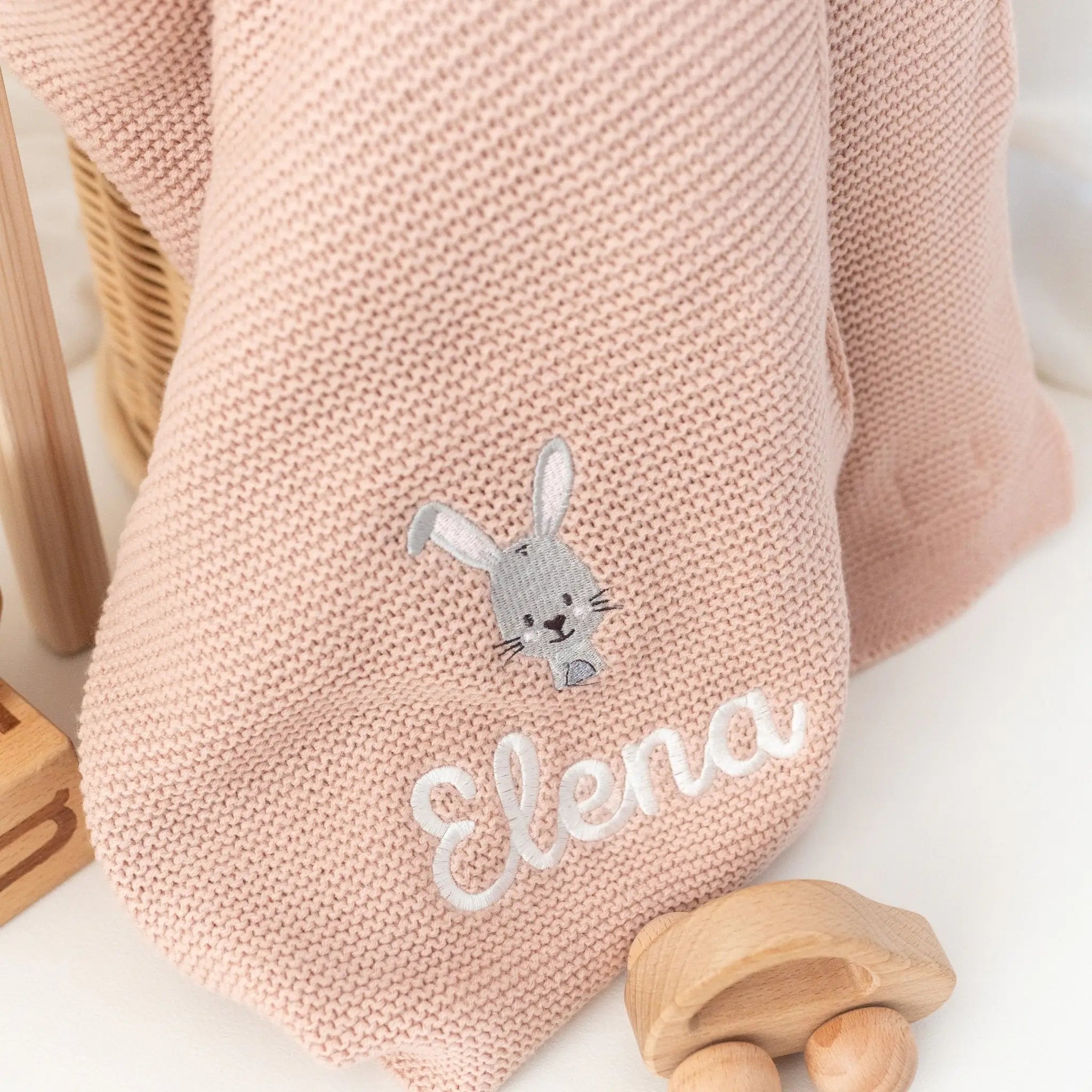 JOLLEIN Strickdecke personalisiert - Wunderwunsch - Tier - wunderwunsch