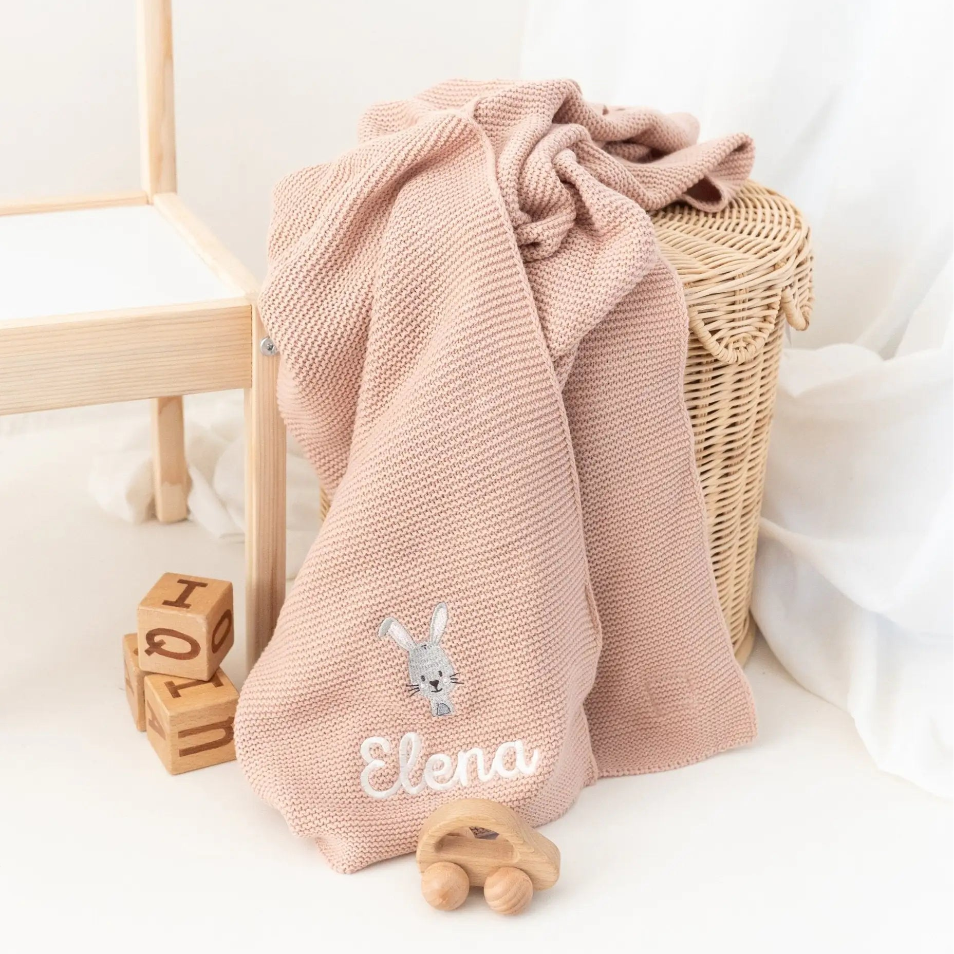 JOLLEIN Strickdecke personalisiert - Wunderwunsch - Tier - wunderwunsch