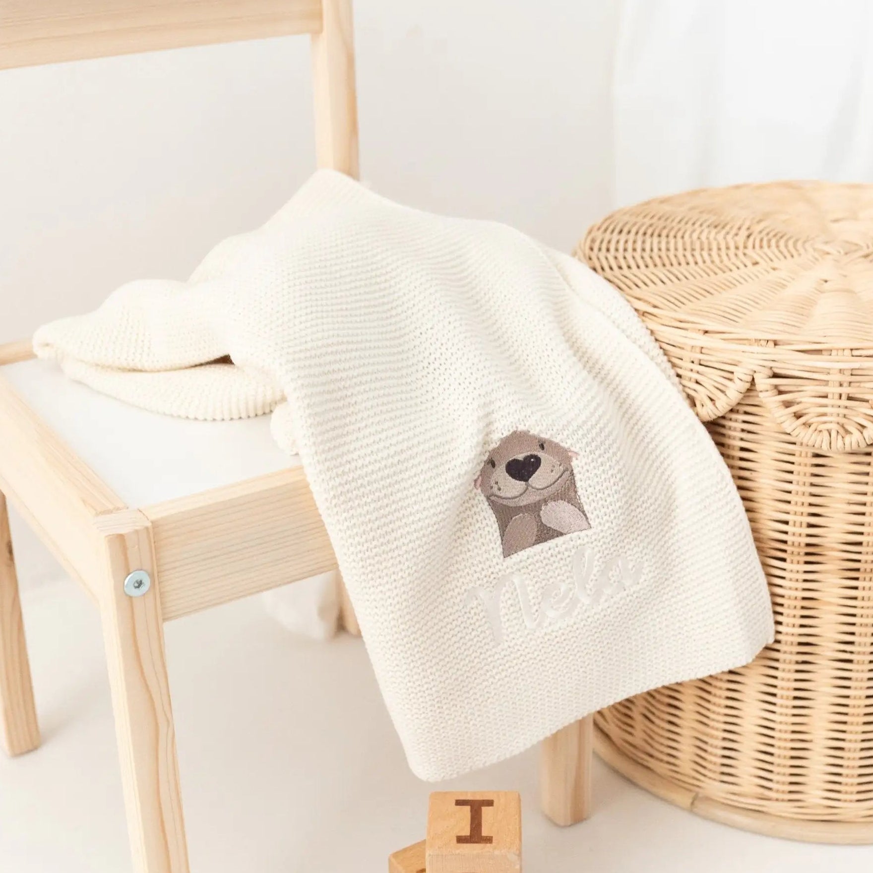 JOLLEIN Strickdecke personalisiert - Wunderwunsch - Tier - wunderwunsch