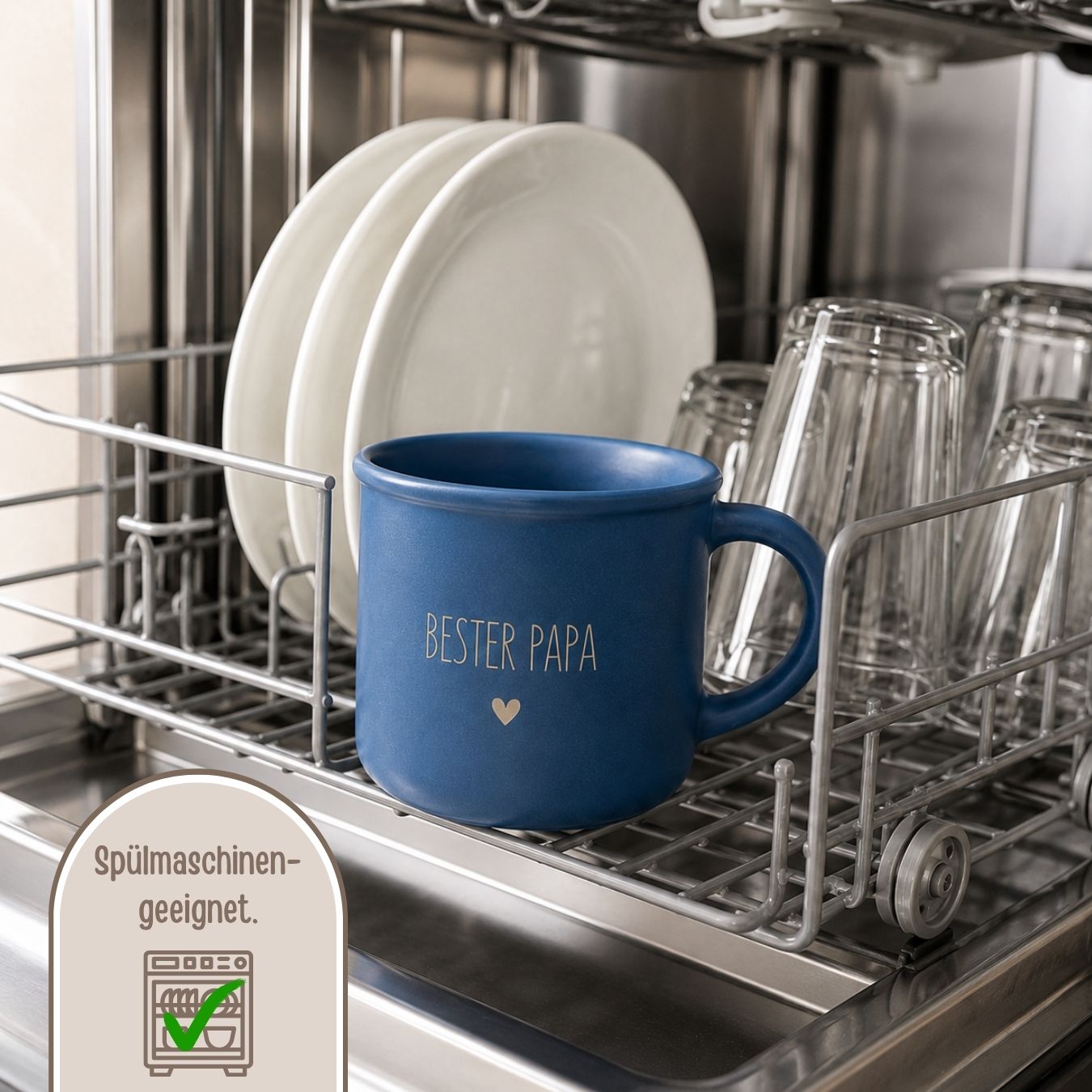 Kaffeetasse Keramik 300ml - Name und Herz - wunderwunsch