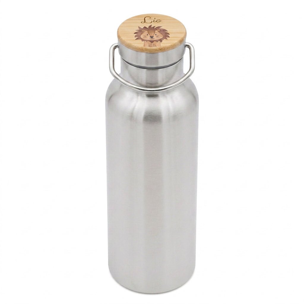Kinder Trinkflasche Edelstahl personalisiert - Tier Aquarell - wunderwunsch