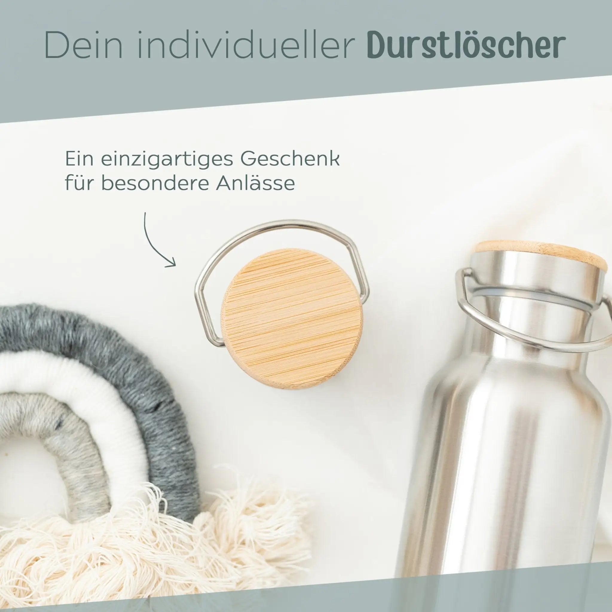 Kinder Trinkflasche Edelstahl personalisiert - Tier Gravur - wunderwunsch