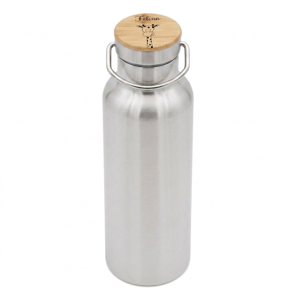 Kinder Trinkflasche Edelstahl personalisiert - Tier Gravur - wunderwunsch