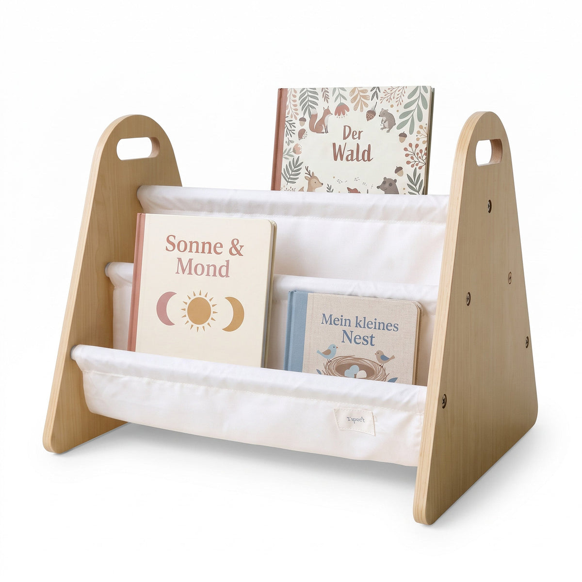 Kinderbücherregal doppelseitig creme - wunderwunsch