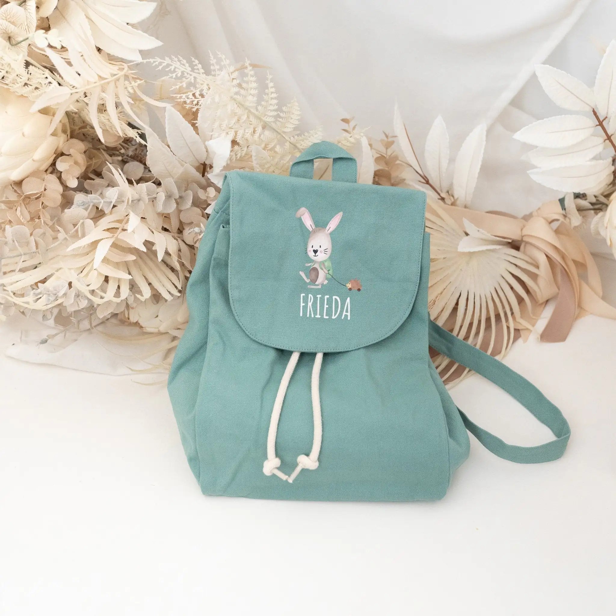 Kinderrucksack "Kitahase" aus GOTS - zertifizierter Bio - Baumwolle personalisiert - wunderwunsch