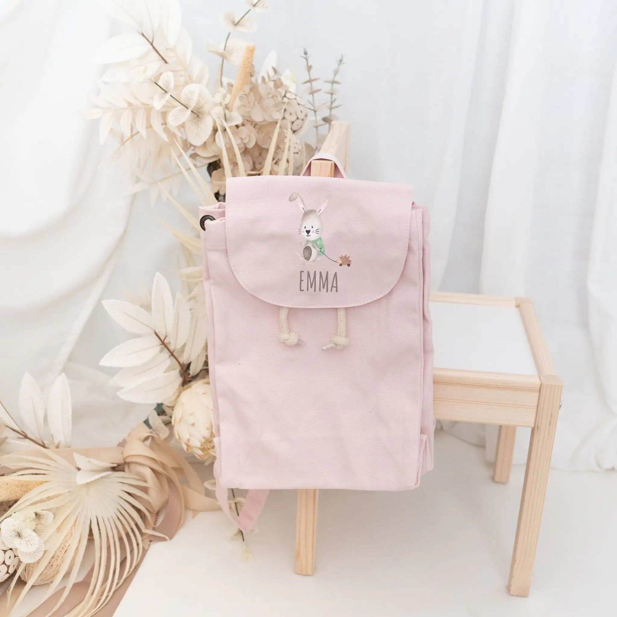 Kinderrucksack "Kitahase" aus GOTS - zertifizierter Bio - Baumwolle personalisiert - wunderwunsch