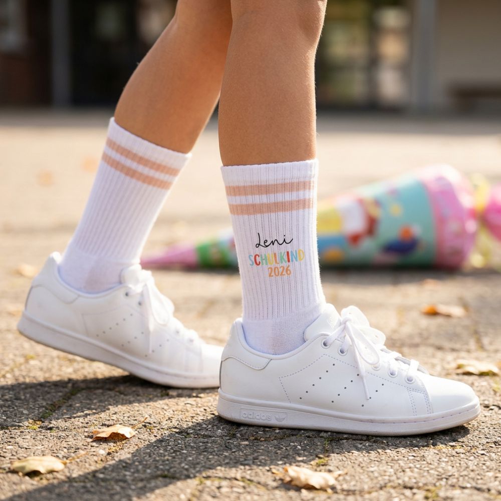 Kindersocken "Schulkind 2026" personalisiert - wunderwunsch
